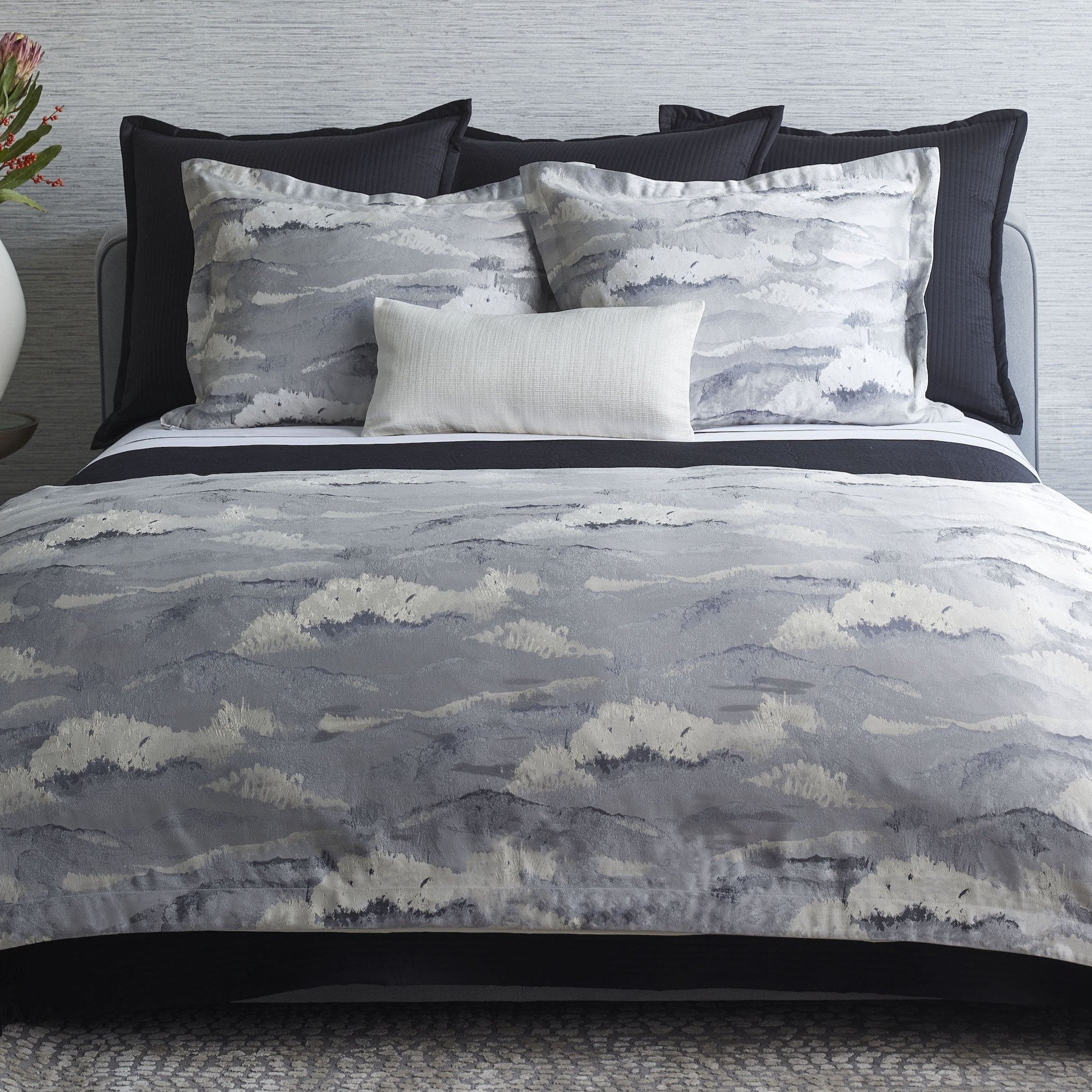 Premium Tempest Duvet Cover Set - Soft Grey Bedding Collection for Queen/King Size - Perfect for Cozy Bedrooms & Guest Rooms