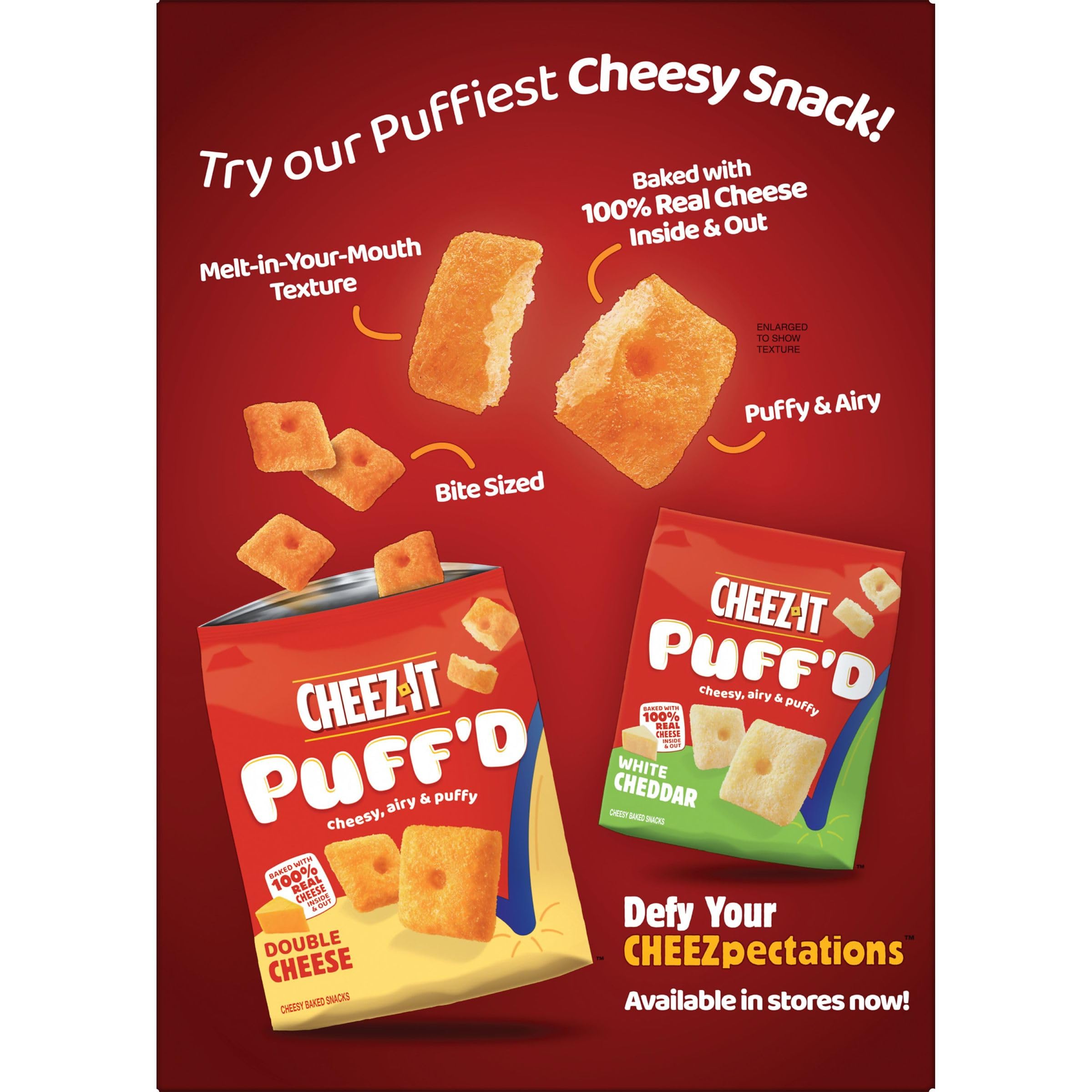 Cheez-It Extra Cheesy Baked Snack Crackers - Family Size 21oz Box (Pack of 1) | Perfect for School Lunches, Office Snacks & Party Platters
