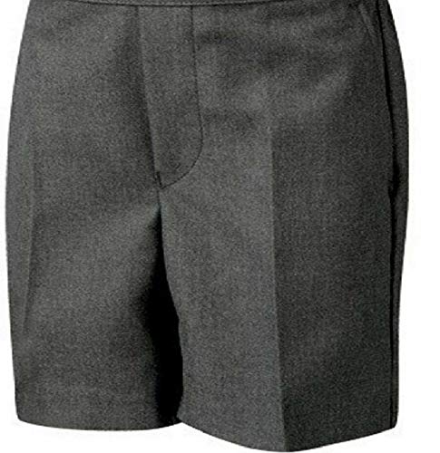 LSU Boys' Durable School Shorts - Plus Size, Comfortable Waistband, Grey & Black - Perfect for Summer School, Gym, and Casual Wear