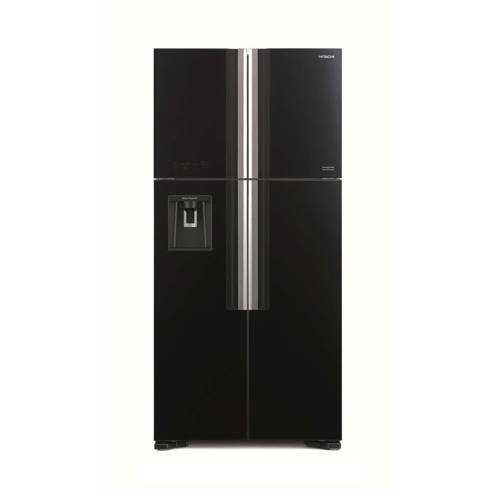 Hitachi 518L 4-Door Side by Side Refrigerator RW690P7MSXGBK - Energy Efficient Stainless Steel Fridge for Large Family Kitchen & Entertaining