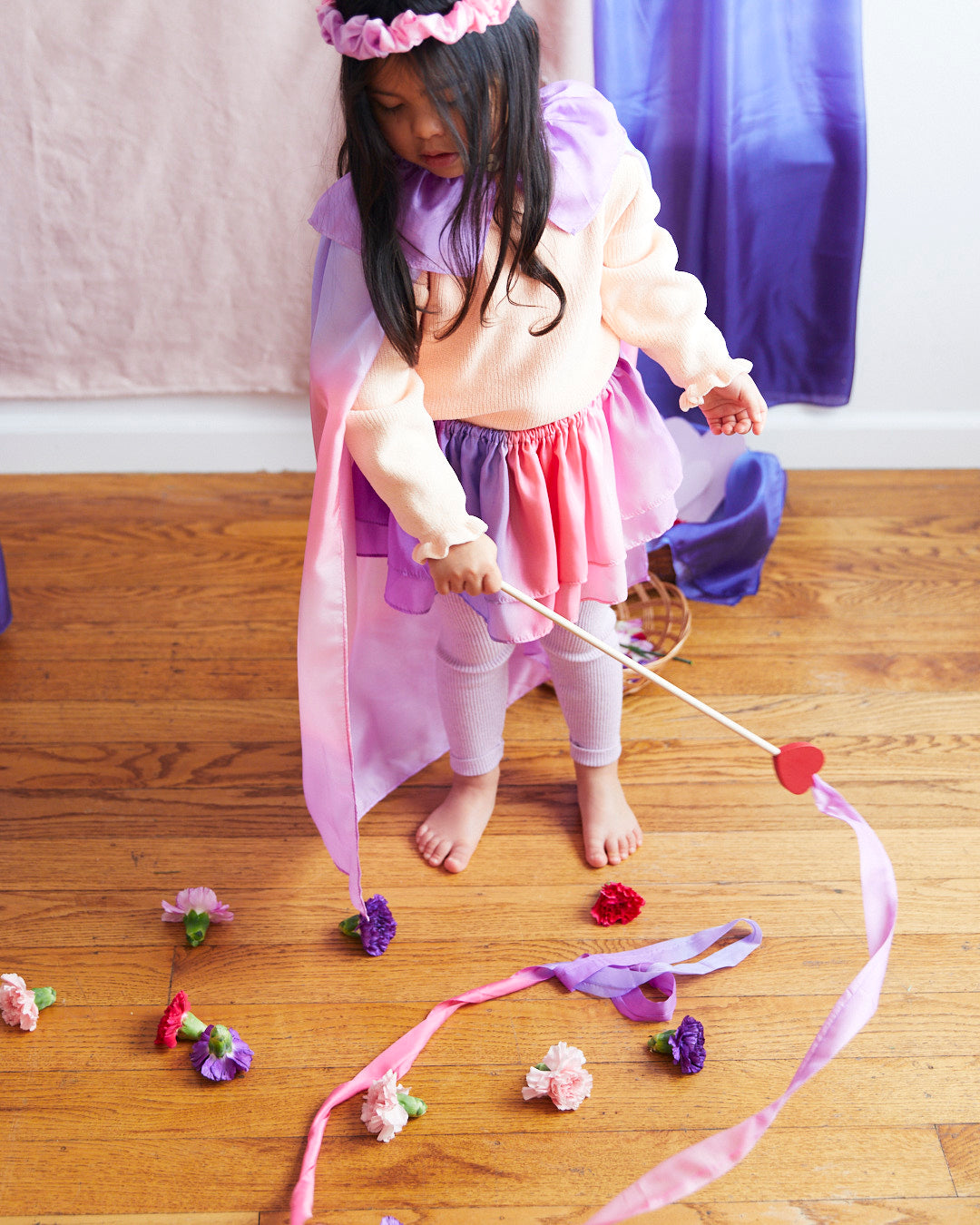 Eco-Friendly Blossom Cape for Kids - Creative Play Costume for Dress-Up, Pretend Play & Outdoor Adventures