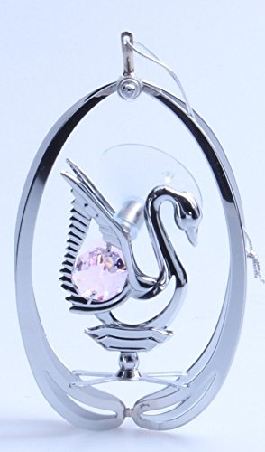 Pink Crystal Swan Sun Catcher - Home & Garden Decor