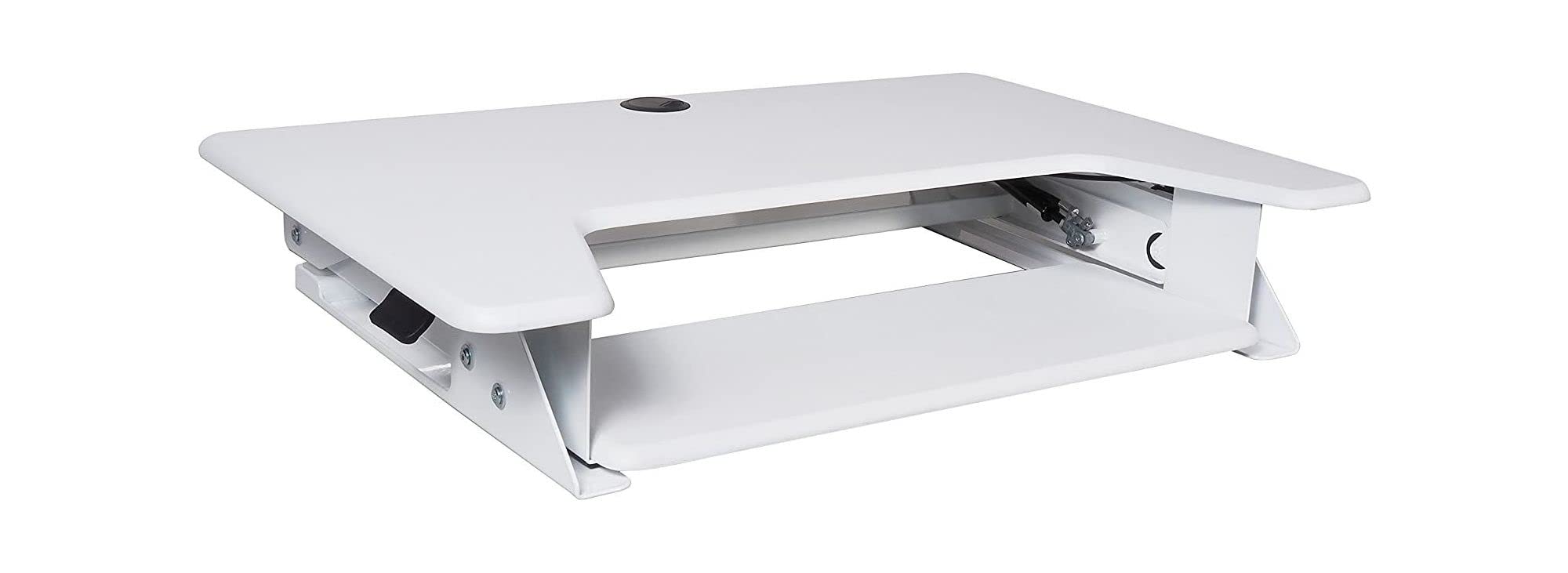 Kantek Adjustable Sit to Stand Desktop Riser - Ergonomic Height Adjustable Monitor Stand for Home & Office (STS900W, White) | Perfect for Dual Monitor Setup & Improving Posture