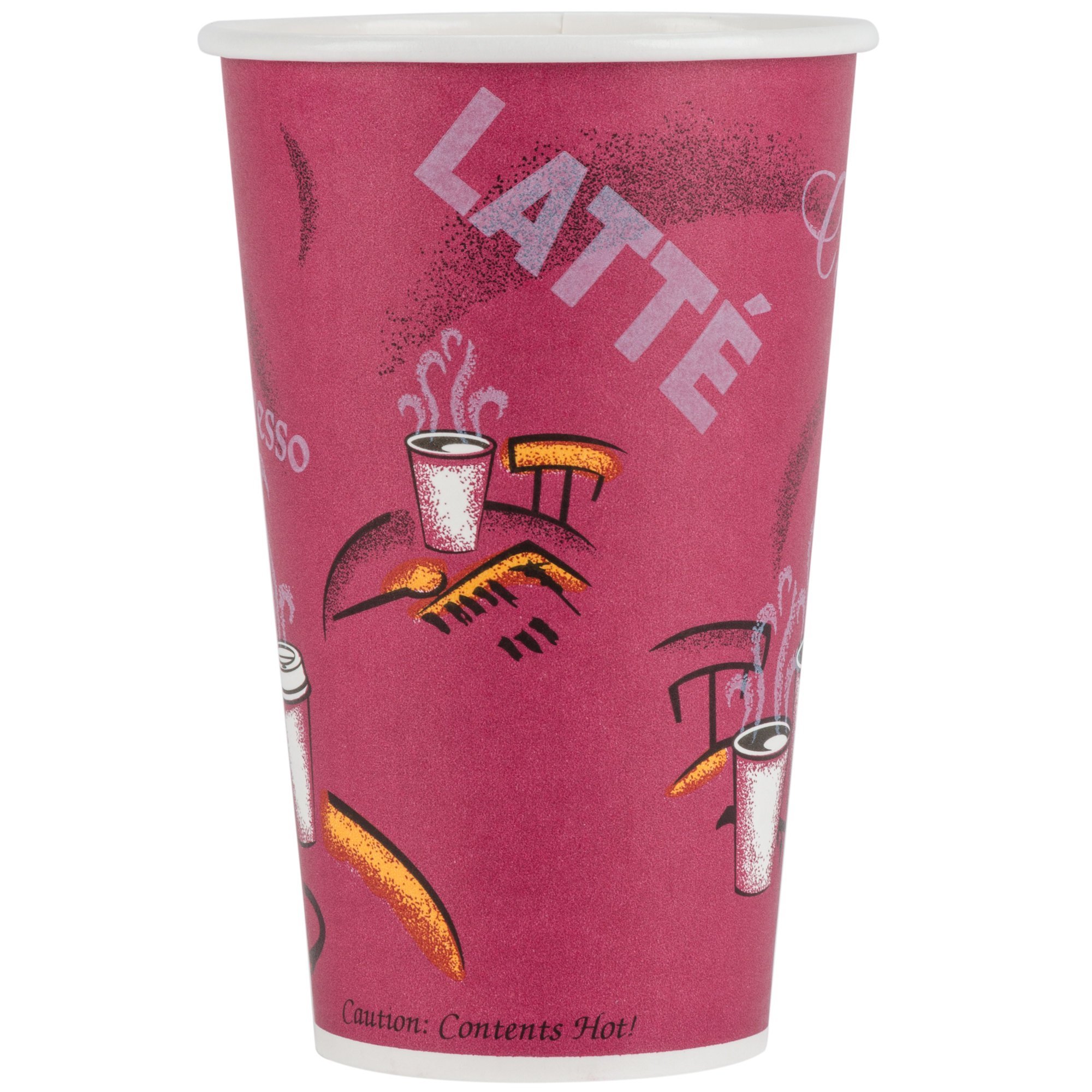 1000 Dart Solo Bistro Poly Paper Hot Cups - 12oz Disposable Coffee Cups for Office, Cafes & Takeout - Insulated Hot Drink Containers