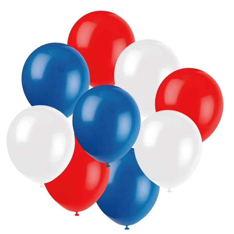 Red White & Blue Patriotic Party Supplies Set - 18 Plates, Cups, Napkins, Balloons + Table Cover, USA Banner & Porch/Door Decor - Perfect for 4th of July Celebrations, Memorial Day & Labor Day Parties