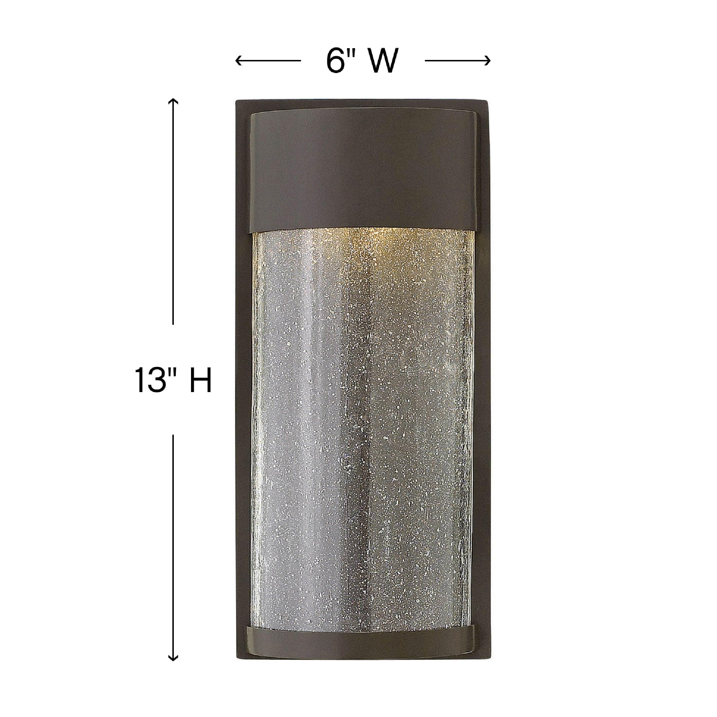 Hinkley Shelter Small Wall Mount Outdoor LED Lantern - Aluminum Fixture with Clear Seedy Glass Shade, Dark Sky Compliant & ADA Approved in Buckeye Bronze Finish - Perfect for Porch, Patio, Garden & Entryway Lighting