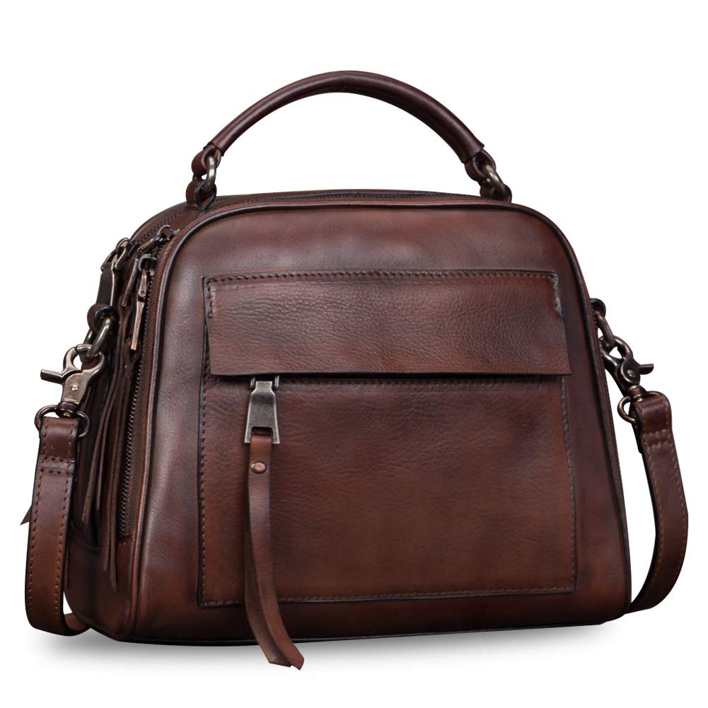 Genuine Leather Purses for Women - Vintage Handmade Real Leather Crossbody Shoulder Bag with Adjustable Strap | Perfect for Work, Travel & Everyday Use