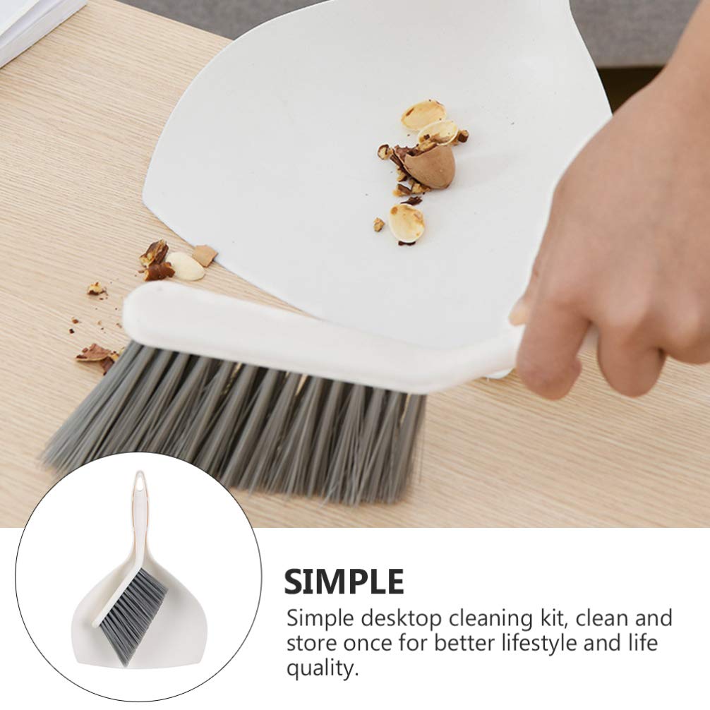 **Mini Dustpan and Broom Set - Small Desktop Sweeper for Keyboard, Pet Hair, and Dust - Compact Cleaning Supplies for Home, Office, and Workspace**