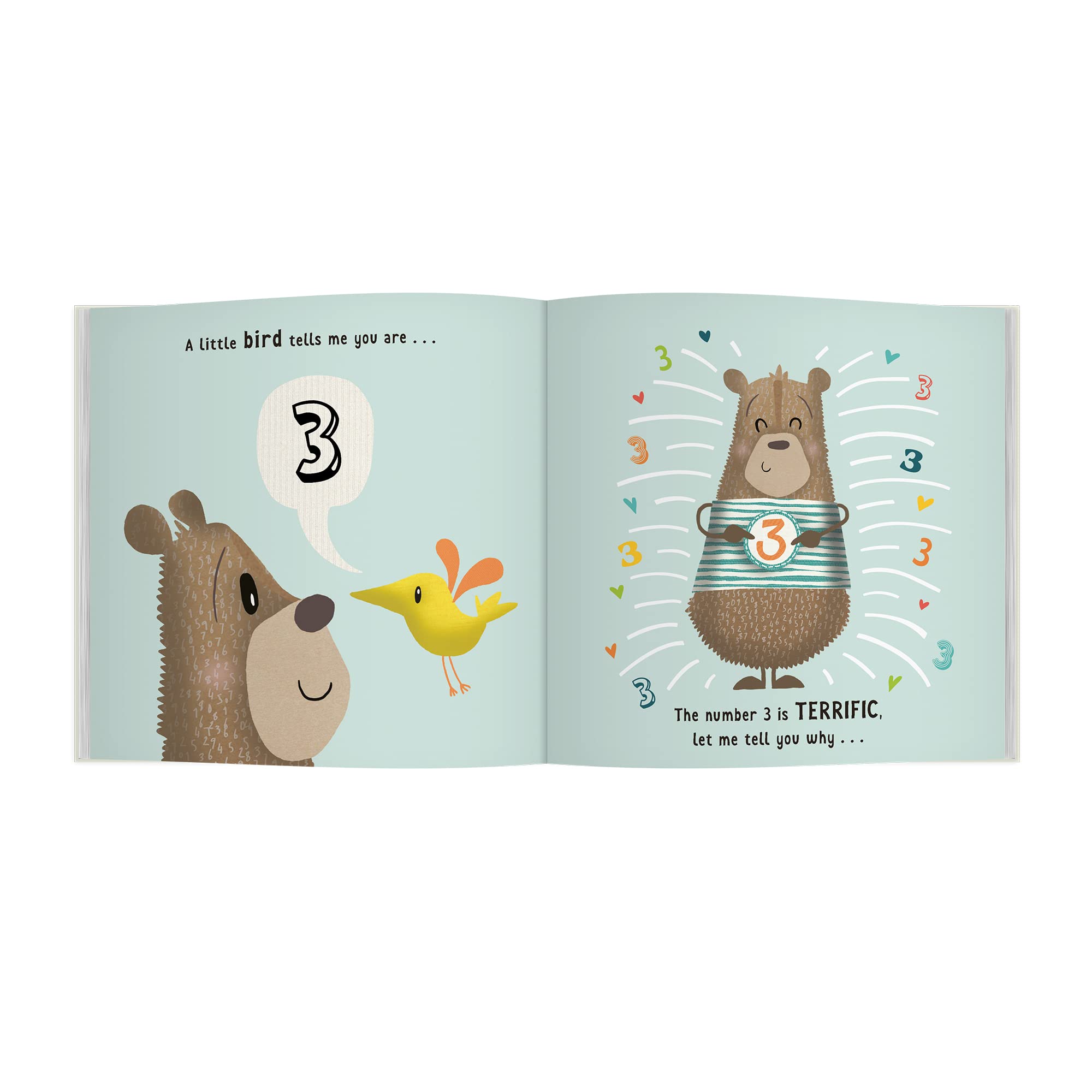 Personalized 'You're Three' Birthday Book - Custom Keepsake for Toddler's 3rd Birthday - Perfect Gift for Boys & Girls | Great for Birthday Parties, Milestone Celebrations & Memory Keeping