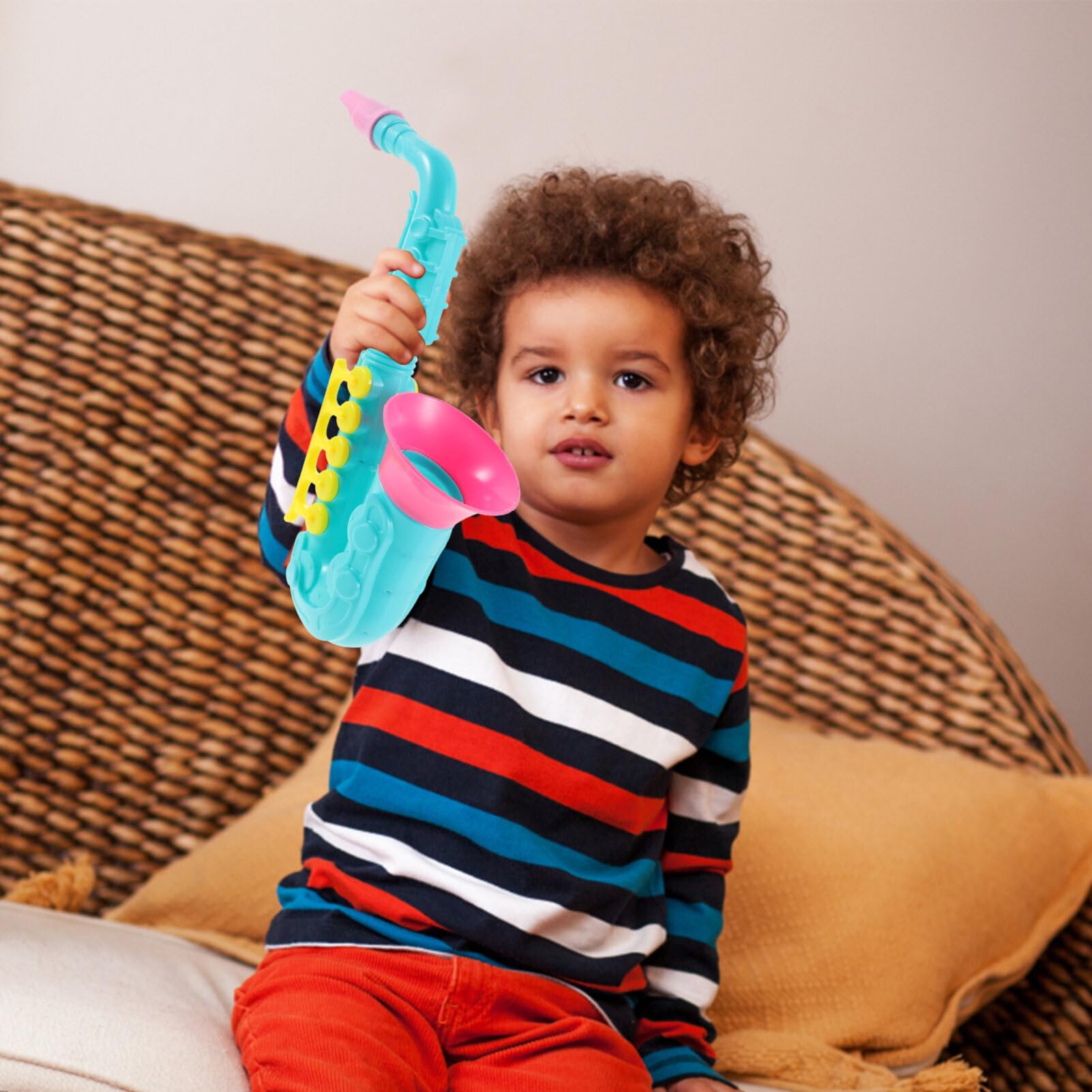 Bestoyard 4-Piece Musical Toy Set - Saxophone, Clarinet, Trumpet & Saxaboom - Kids Noise Maker Party Favors, Early Education Music Instruments for Toddlers & Children - Perfect for Birthday Parties, Classroom Activities & Pretend Play