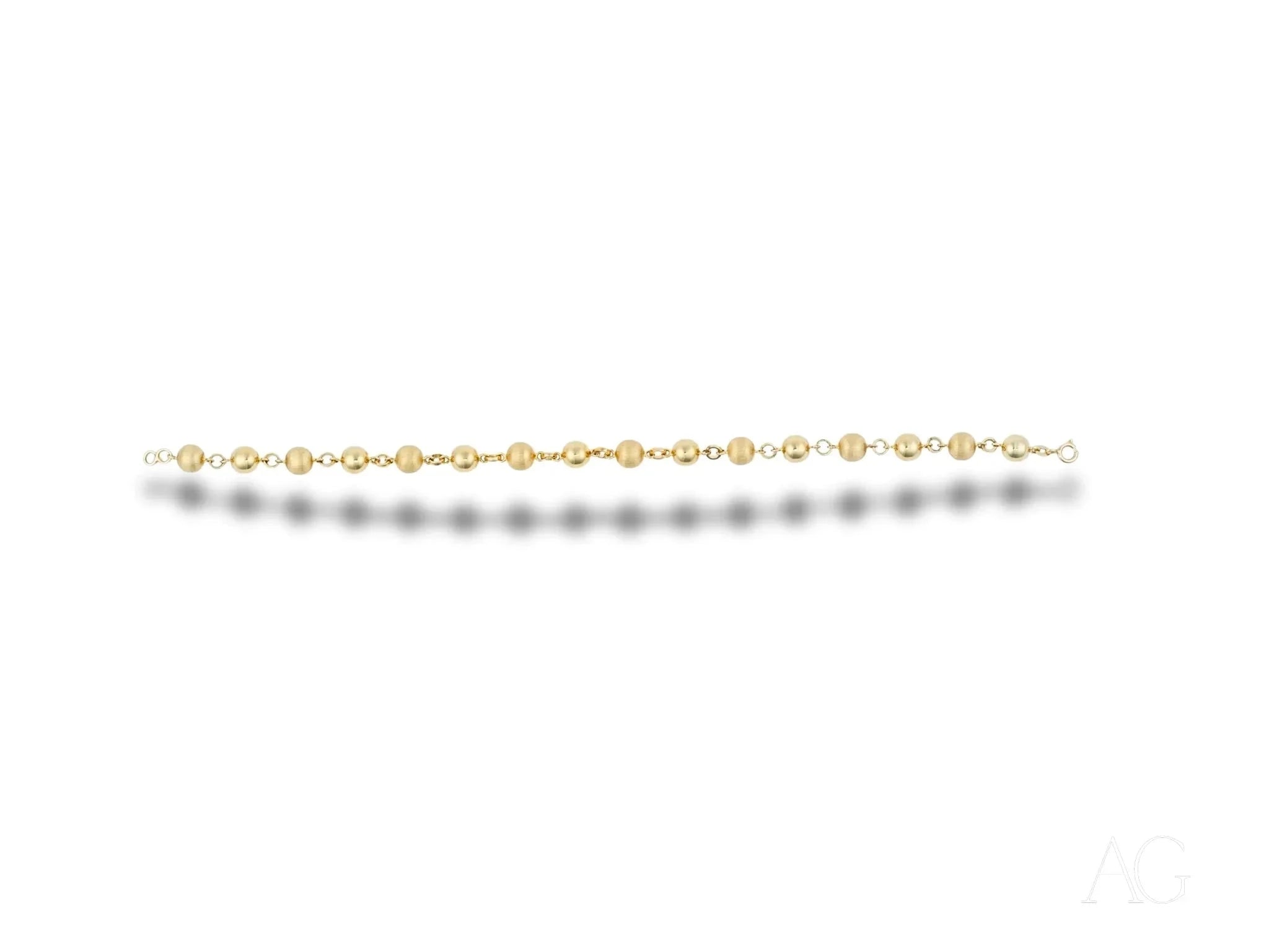 18K Solid Gold Bracelet with Spring Ring Clasp - Elegant & Durable Jewelry for Women, Perfect for Weddings, Parties & Everyday Wear