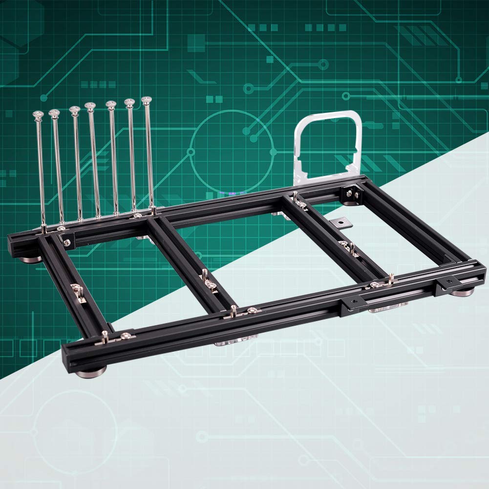 143 Open Frame Aluminum Alloy ATX PC Case - Lightweight Computer Chassis for DIY Builds & Overclocking Test Bench | Excellent Heat Dissipation | Perfect for Gaming Rigs, Workstations & PC Modding (Black)