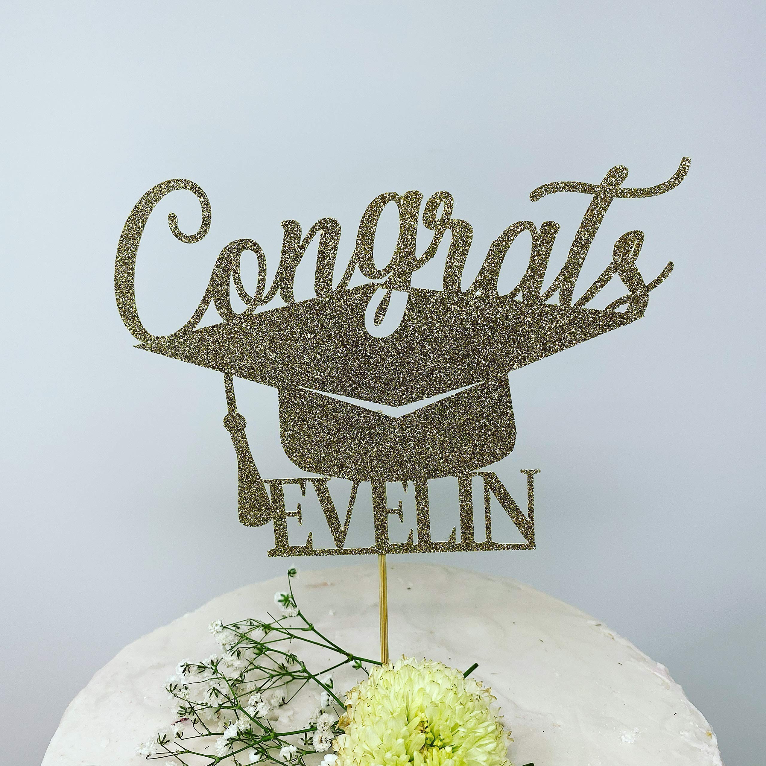 2024 Graduation Party Decorations & Personalized Cake Topper - Congrats Grad Decor for Graduation Ceremony, Party & Celebration