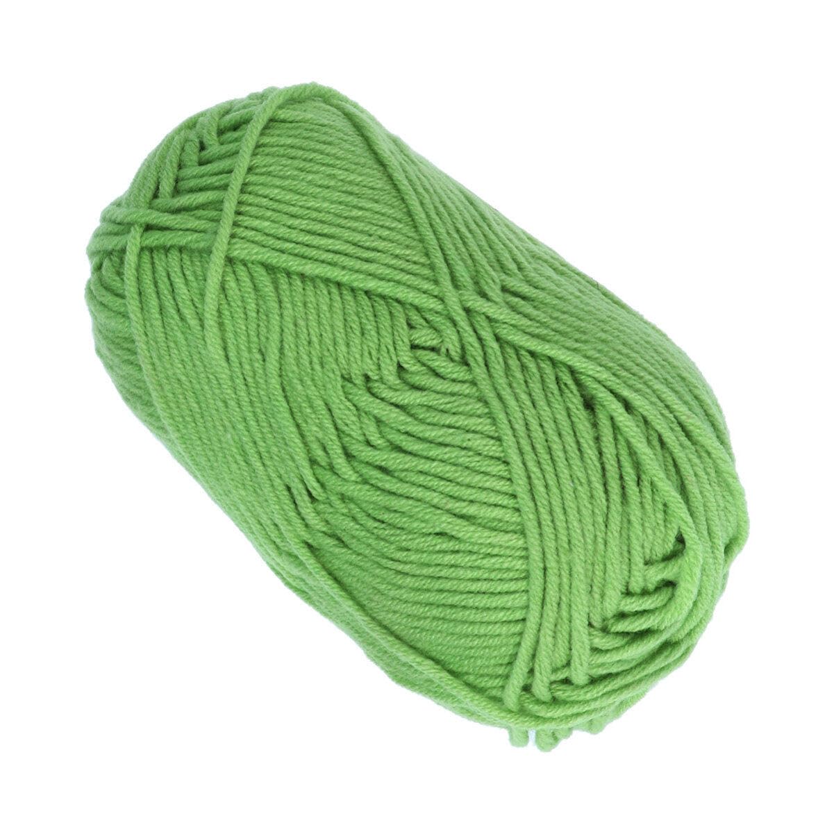 VALICLUD Chunky Cotton Yarn for Crochet & Knitting - 50g Soft Hand-Woven Wool Yarn for Sweaters, Hats, Scarves - DIY Crochet Kit with Hooks (Light Green) - Perfect for Winter Crafts, Gifts & Home Decor Projects