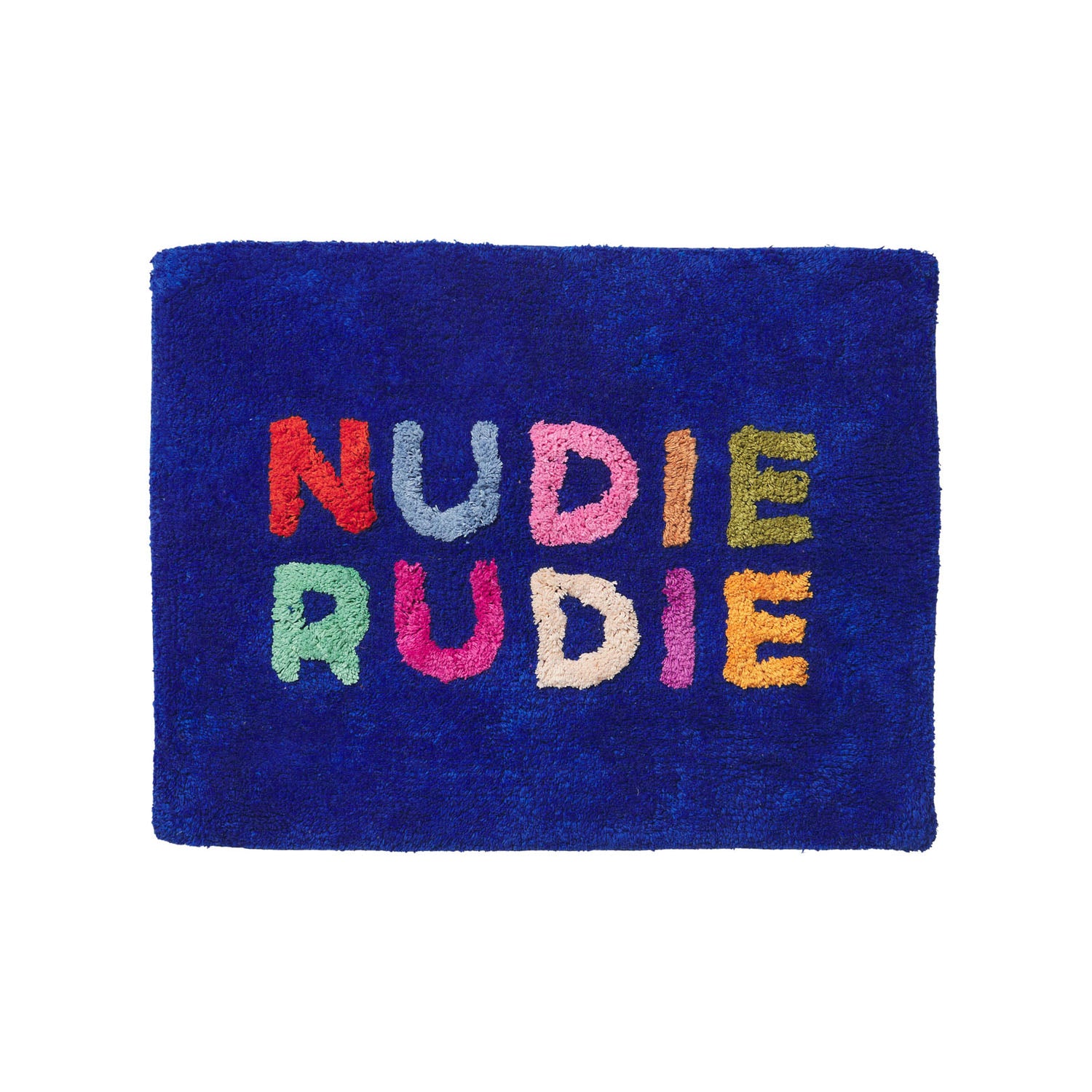 Nudie Rudie Non-Slip Mini Bath Mat - Soft Absorbent Lapis Blue for Bathroom, Shower & Spa | Perfect for Kids, Adults & Luxury Home Decor