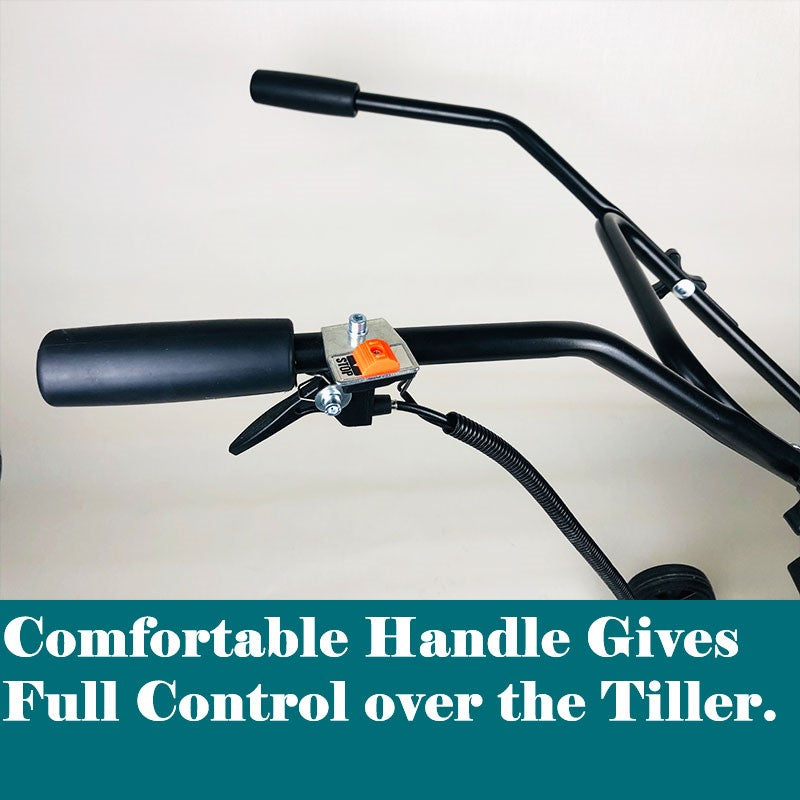 **51.7CC Gas Powered Mini Tiller Cultivator - Rotary Hoe for Gardening, Landscaping & Soil Preparation - Ideal for Small Farms, Backyards & Flower Beds**