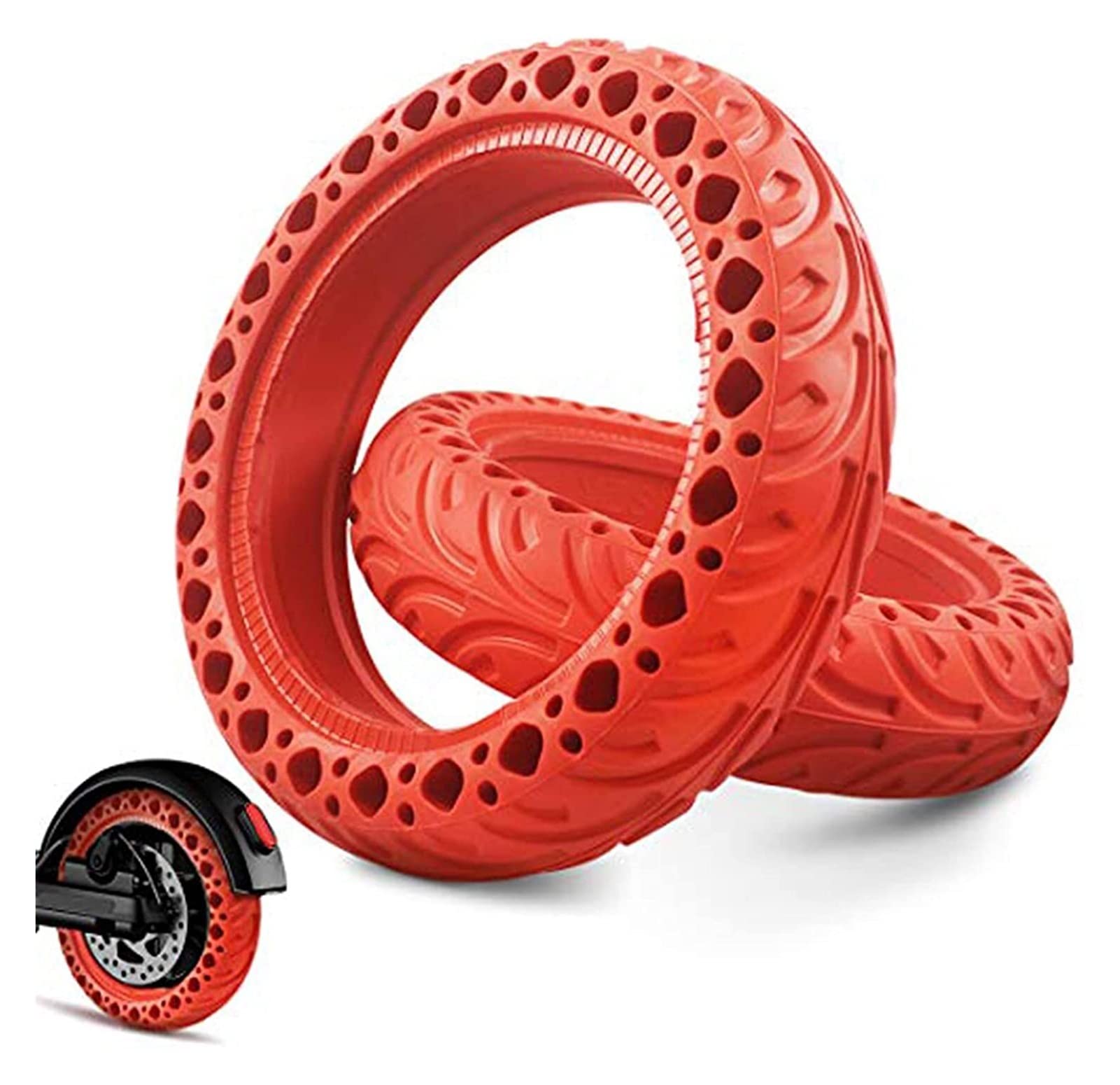 8.5 Inch Solid Honeycomb Replacement Wheels for Electric Scooter - Durable Front/Rear Tire Accessories for Commuting, Urban Travel & Last-Mile Transportation