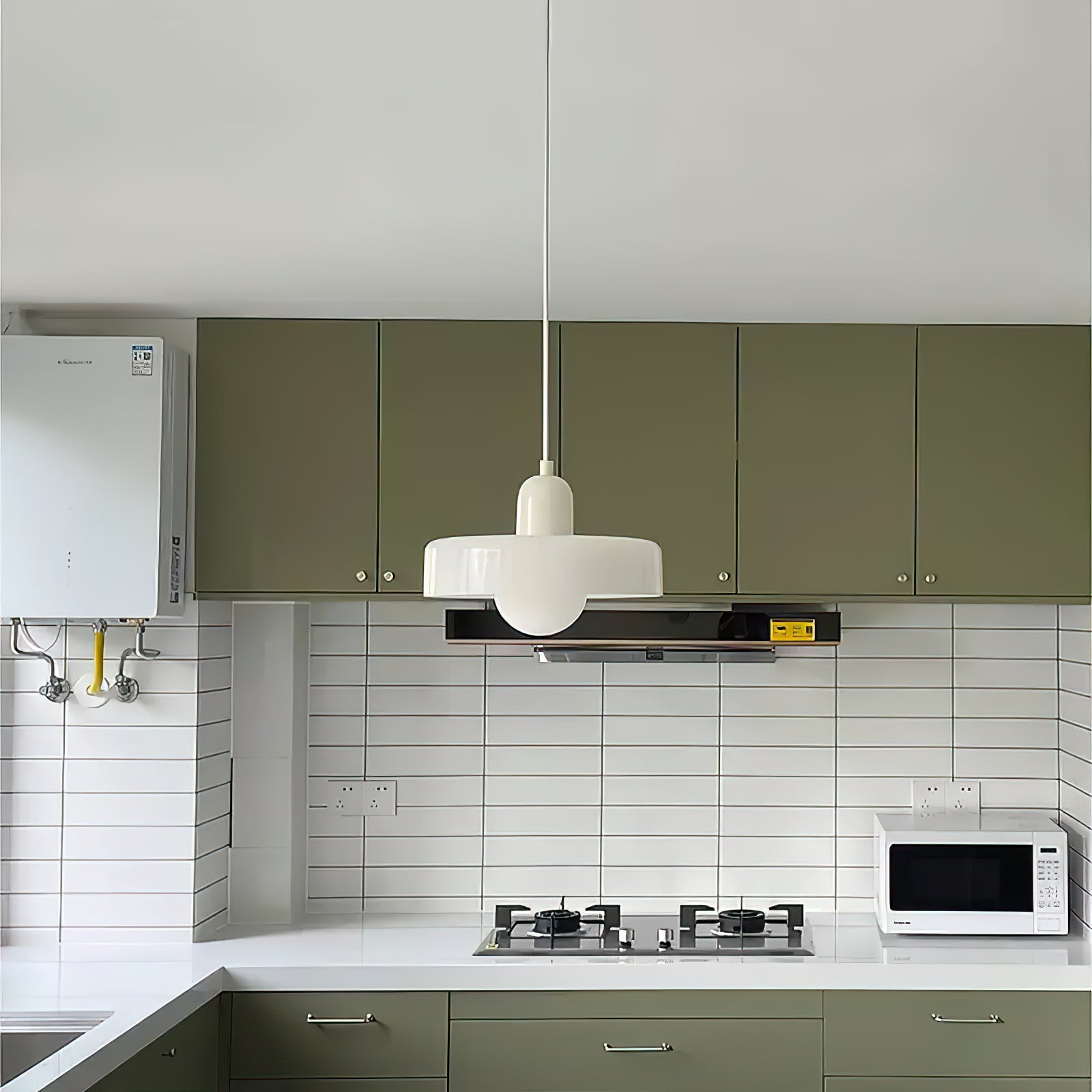 Modern Disc Orb Pendant Light Fixture - Sleek Minimalist Ceiling Lighting for Dining Room, Kitchen, Bedroom & Living Room Decor