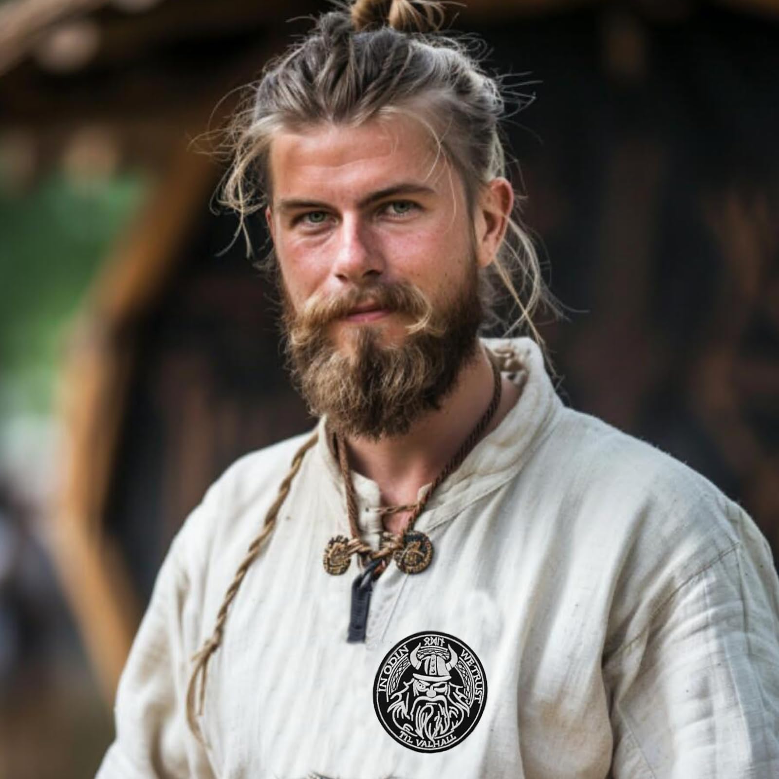Viking Compass Rune Iron On Patches - Norse Embroidered Appliques for DIY Costumes, Jackets, Bags & Halloween Outfits | Viking Accessories for Cosplay & Medieval LARP Events