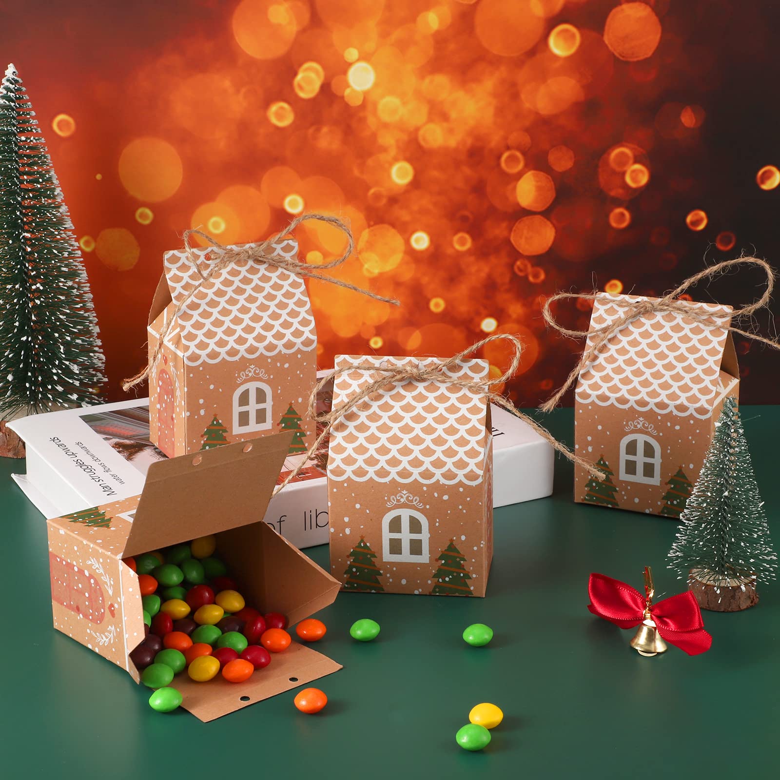 BESARME 36-Piece Mini Christmas Party Favor Boxes & Gift Bags - Small Holiday Treat Boxes for Xmas Stocking Stuffers, Party Favors, Classroom Gifts & Office Celebrations