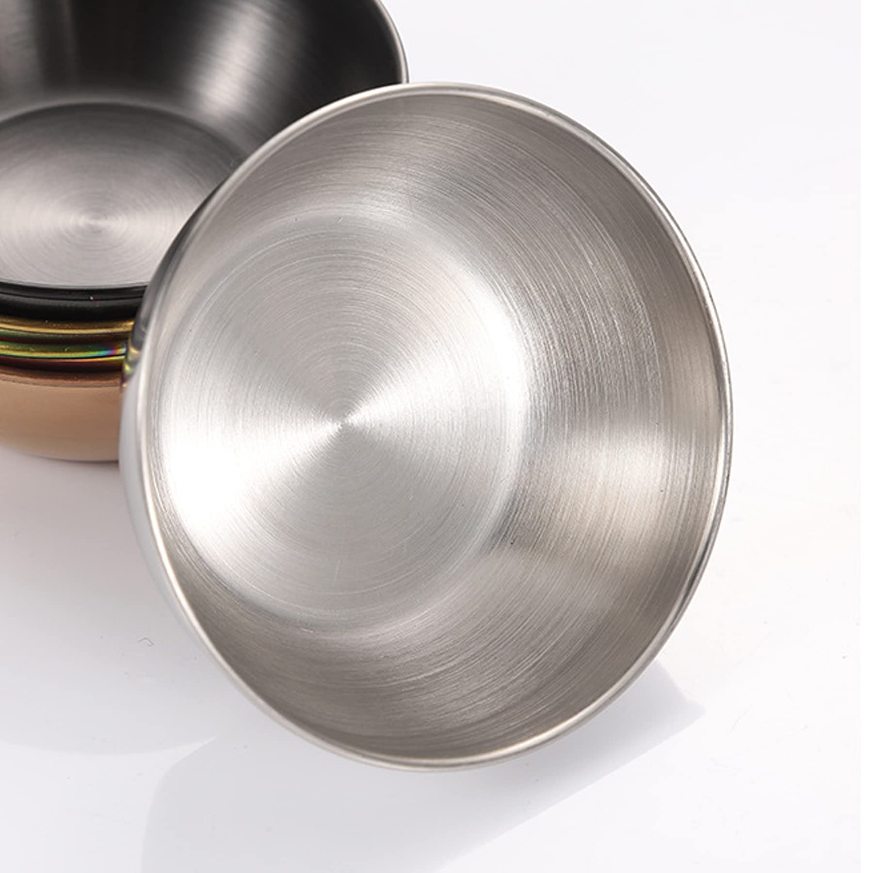 8 Pack 3.3 Inch Stainless Steel Mini Sauce Dishes - Round Individual Dipping Bowls for Sushi, Soy Sauce, BBQ, Desserts & Appetizers | Perfect for Restaurants, Home Kitchens & Party Serving (Silver)
