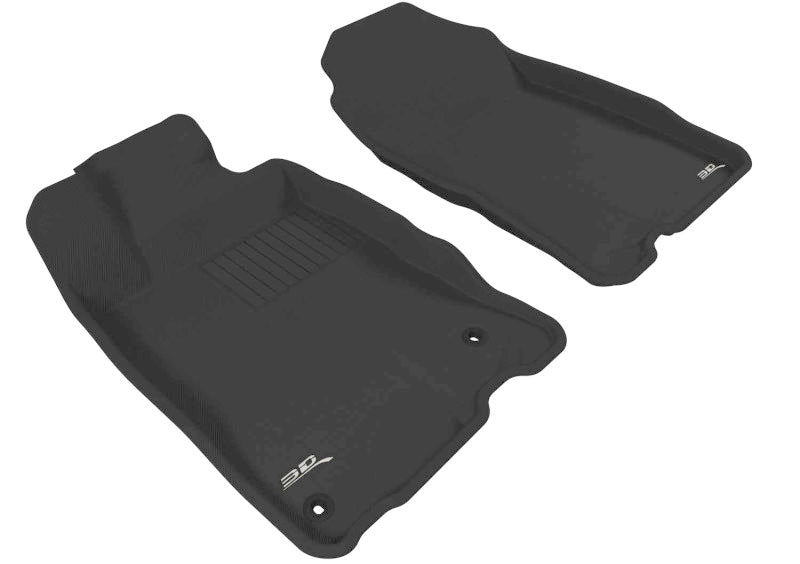 3D MAXpider Custom Fit Floor Mats for 2011-2016 Honda CR-Z Kagu Series - 1st Row All-Weather Protection (Black) | Perfect for Daily Commutes & Road Trips
