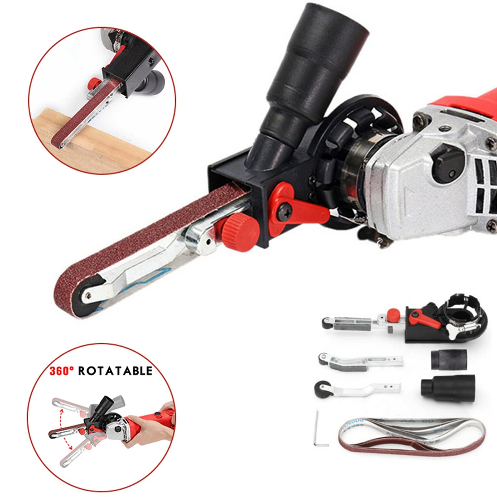 Electric Angle Grinder & Belt Sander Converter - Powerful Grinding Tool for Polishing Glass, Wood, Metal & Plastic - Perfect for DIY Projects, Woodworking & Metal Fabrication