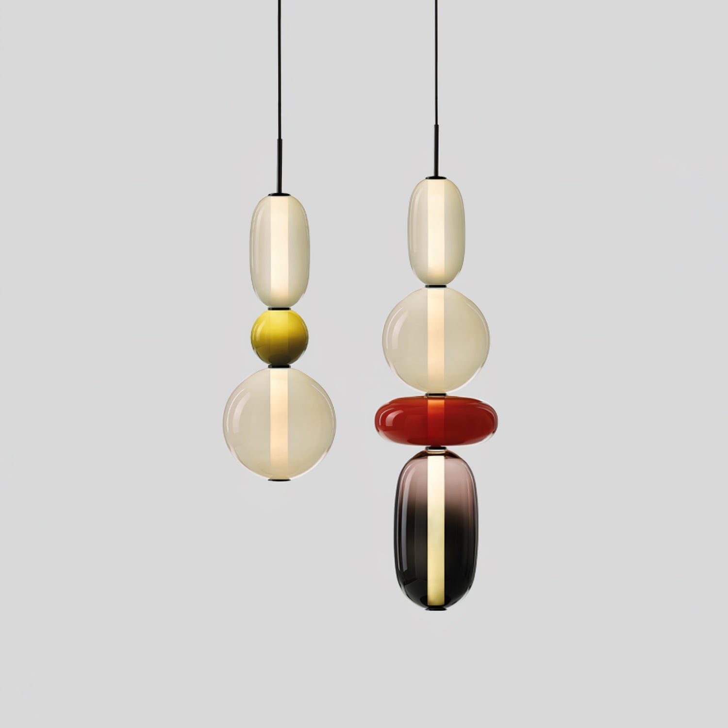 Stylish Candied Glass Pendant Light Fixture - Modern Hanging Chandelier for Dining Room, Kitchen Island & Bedroom Decor