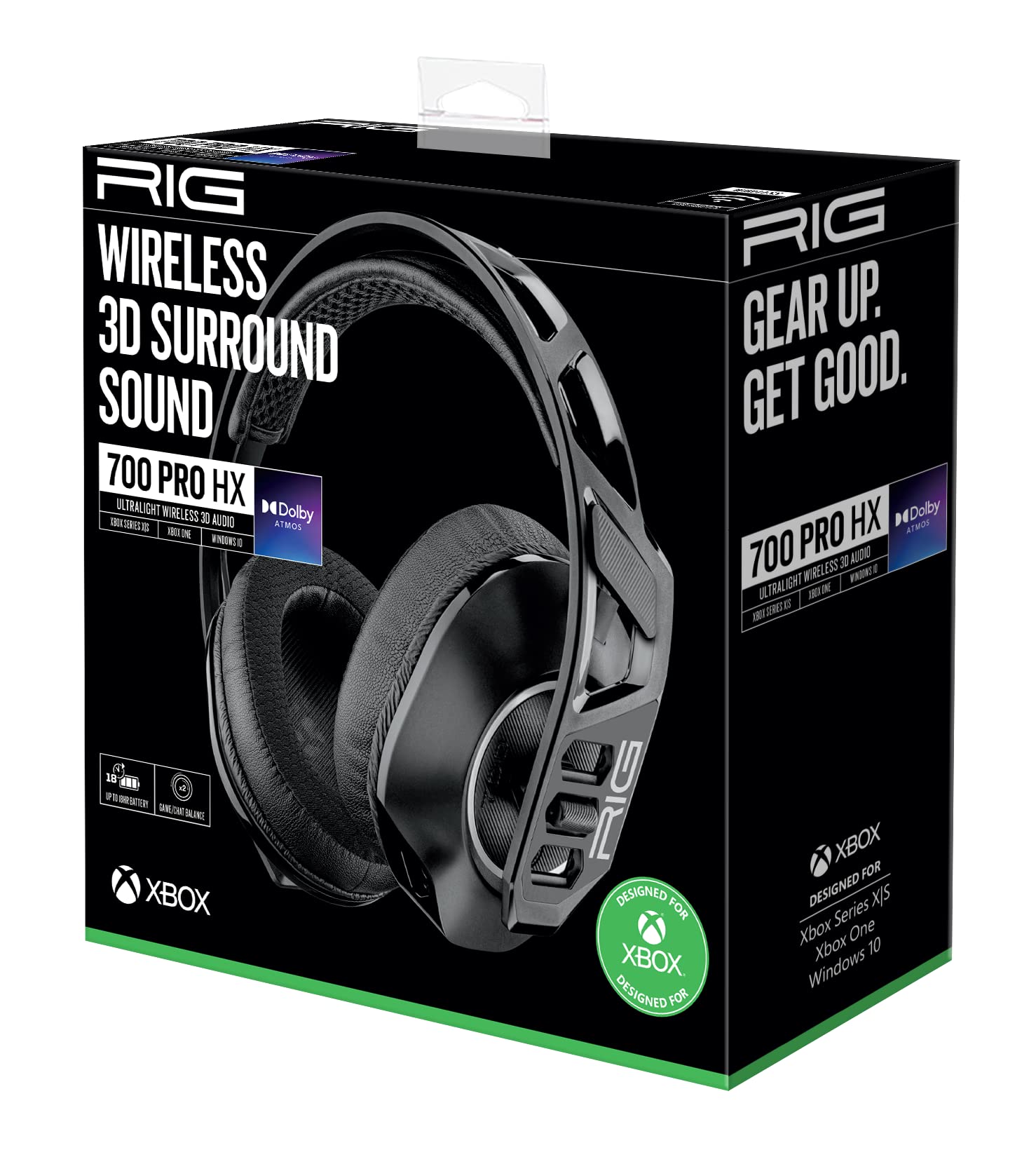 RIG 700 PRO HX Ultra-Light Wireless Gaming Headset with 3D Audio & Dolby Atmos - Compatible with Xbox Series X|S, Xbox One, Windows 10/11 PCs - Black (Renewed) - Perfect for Immersive Gaming, Streaming & Online Meetings