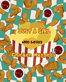 Just a Girl Who Loves Chicken Nuggets Green Plaid Graphic Golden