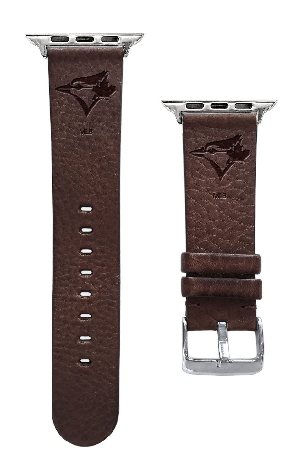 Toronto Blue Jays Genuine Leather Band for Apple Watch - Stylish & Durable Sports Accessory for Fans, Compatible with All Apple Watch Models - Perfect for Game Day, Workouts & Everyday Wear