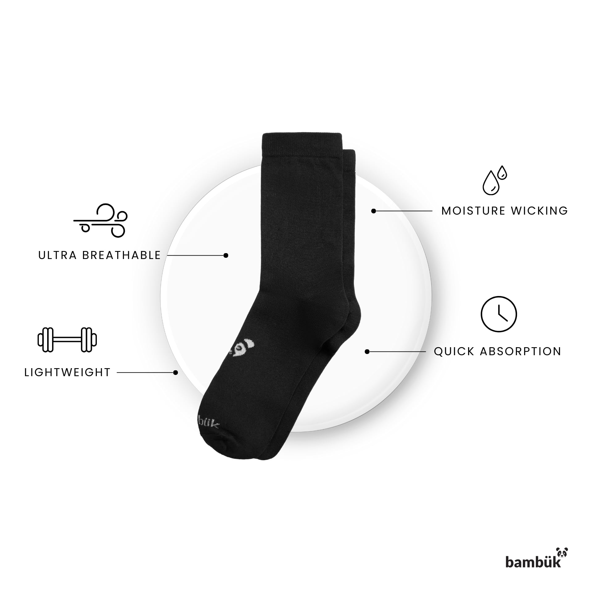 Premium Men's Bamboo Fiber Dress Socks - Soft & Breathable Black Formal Socks (3-Pack) - Perfect for Business, Office & Special Occasions