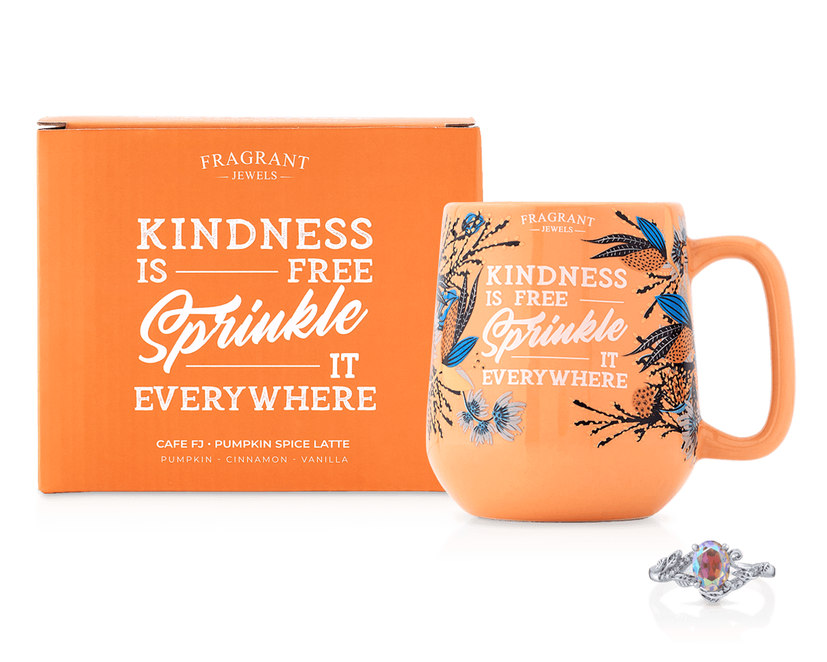 Pumpkin Spice Latte Scented Jewel Candle - Handmade Soy Wax Candle with Hidden Ring - Perfect for Fall Decor, Coffee Shop Ambiance & Cozy Home Gifts