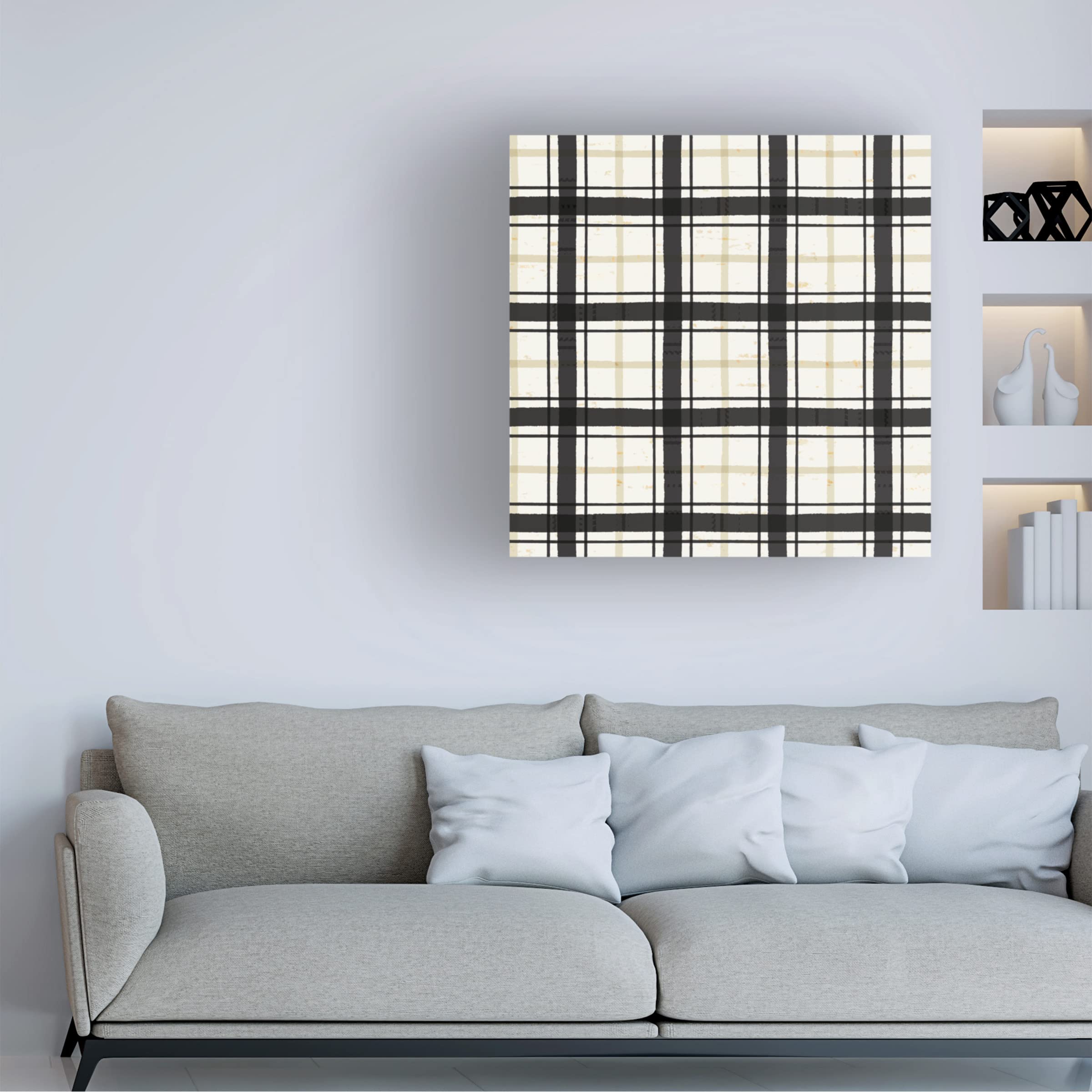 Jess Aiken 'Simple Signs Step 04' Canvas Wall Art - Modern Abstract Painting for Home & Office Decor - Perfect for Living Room, Bedroom or Workspace