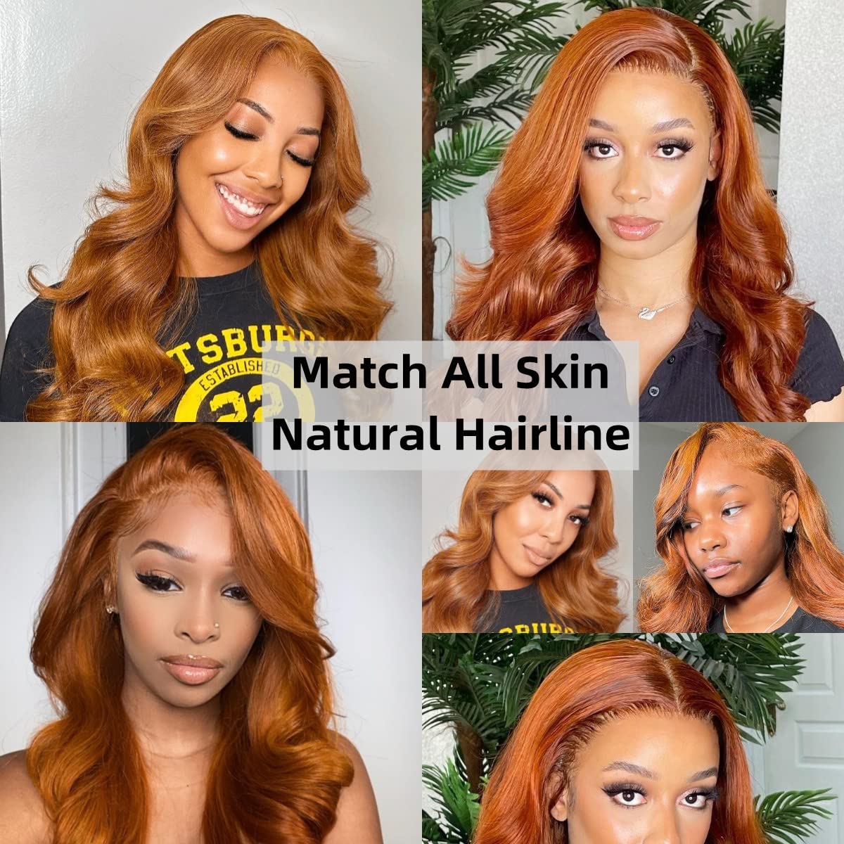 13x4 HD Lace Front Wigs Human Hair - Light Chocolate Brown Orange Ginger Colored Pre Plucked with Baby Hair - 22 Inch Wavy Lace Front Wig for Women | Perfect for Daily Wear, Parties & Special Occasions
