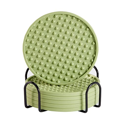 6 Pack Green With Holder