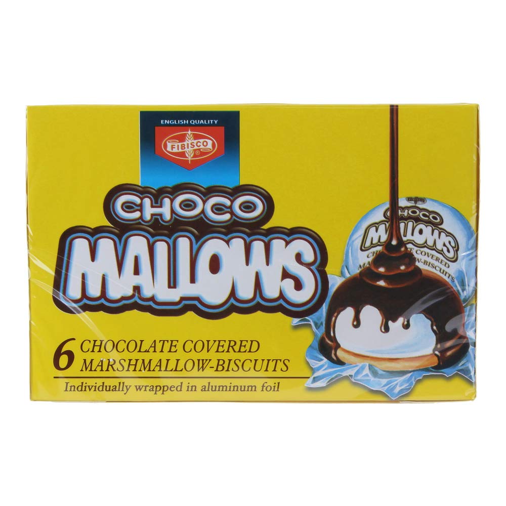 Fibisco Choco Mallows 100g Pack of 10 - Delicious Chocolate Marshmallow Cookies by Fabisco - Perfect for Snacking, Gifts & Party Treats