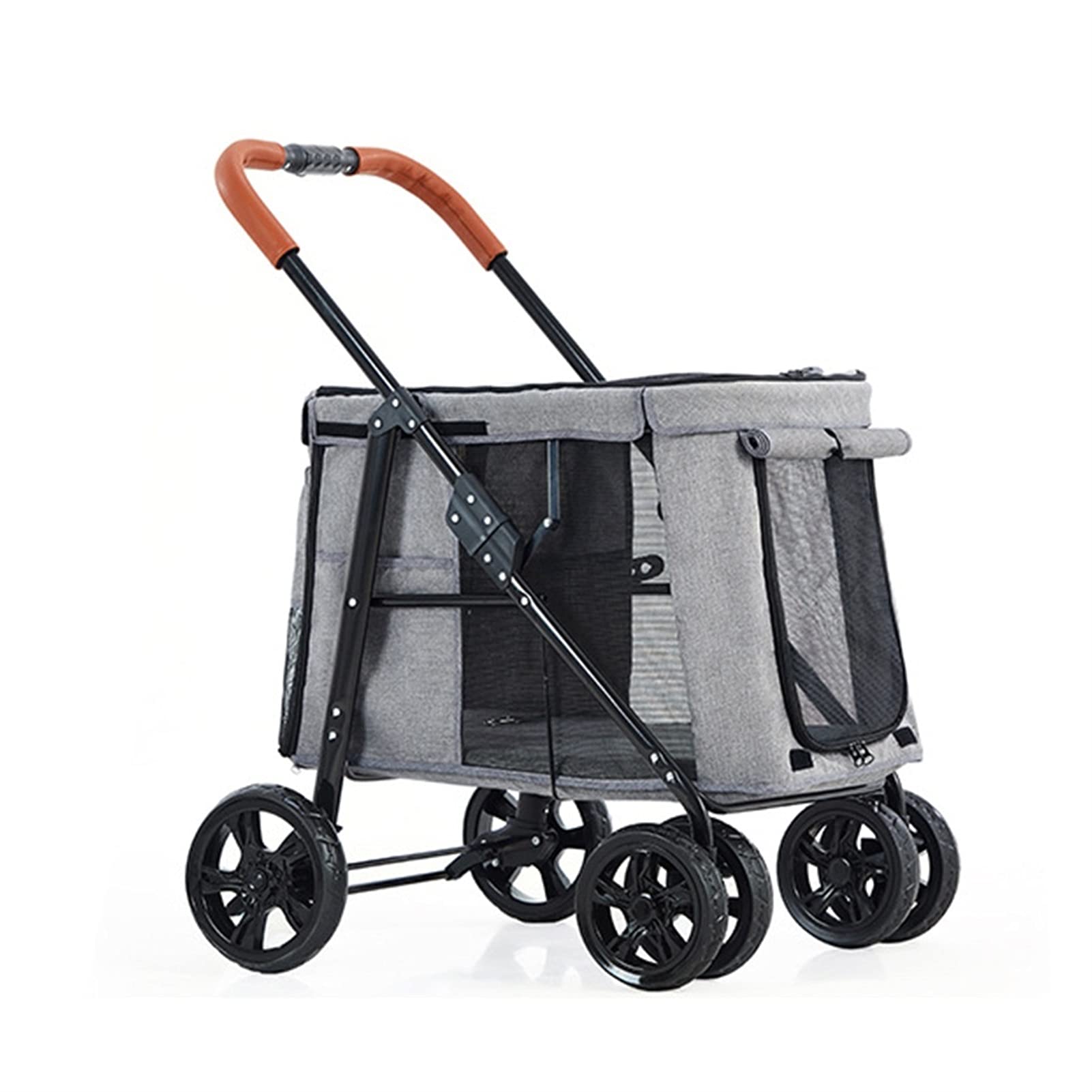 Premium GXDHOME 4-Wheel Foldable Pet Stroller for Large Dogs & Cats - Luxury Dog Pram, Durable Pet Pushchair Carrier with Smooth Ride - Perfect for Outdoor Walks, Vet Visits, and Shopping Trips