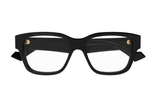 Gucci GG1428O 004 Black Clear Square Men's Eyeglasses - Classic Designer Frames for Men | Perfect for Business, Casual & Everyday Wear