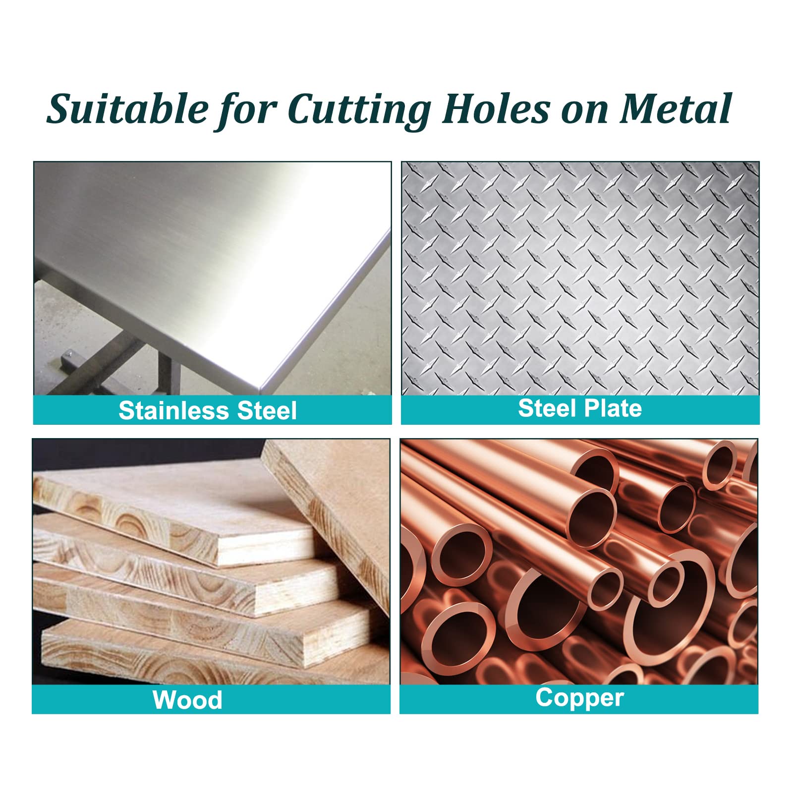 TCT Hole Saw 2-1/8 Inch for Metal - Stainless Steel, Aluminum, Brass Cutting
