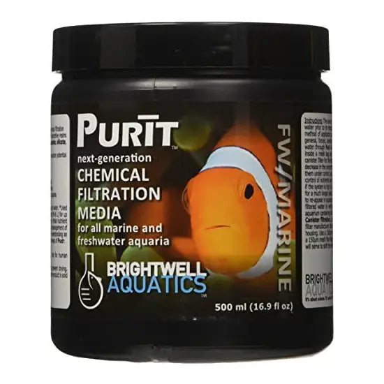 Brightwell Purit Chemical Filtration Media for Aquariums - Premium Water Purifier for Fish Tanks, Ponds & Marine Life - Removes Toxins & Improves Water Clarity