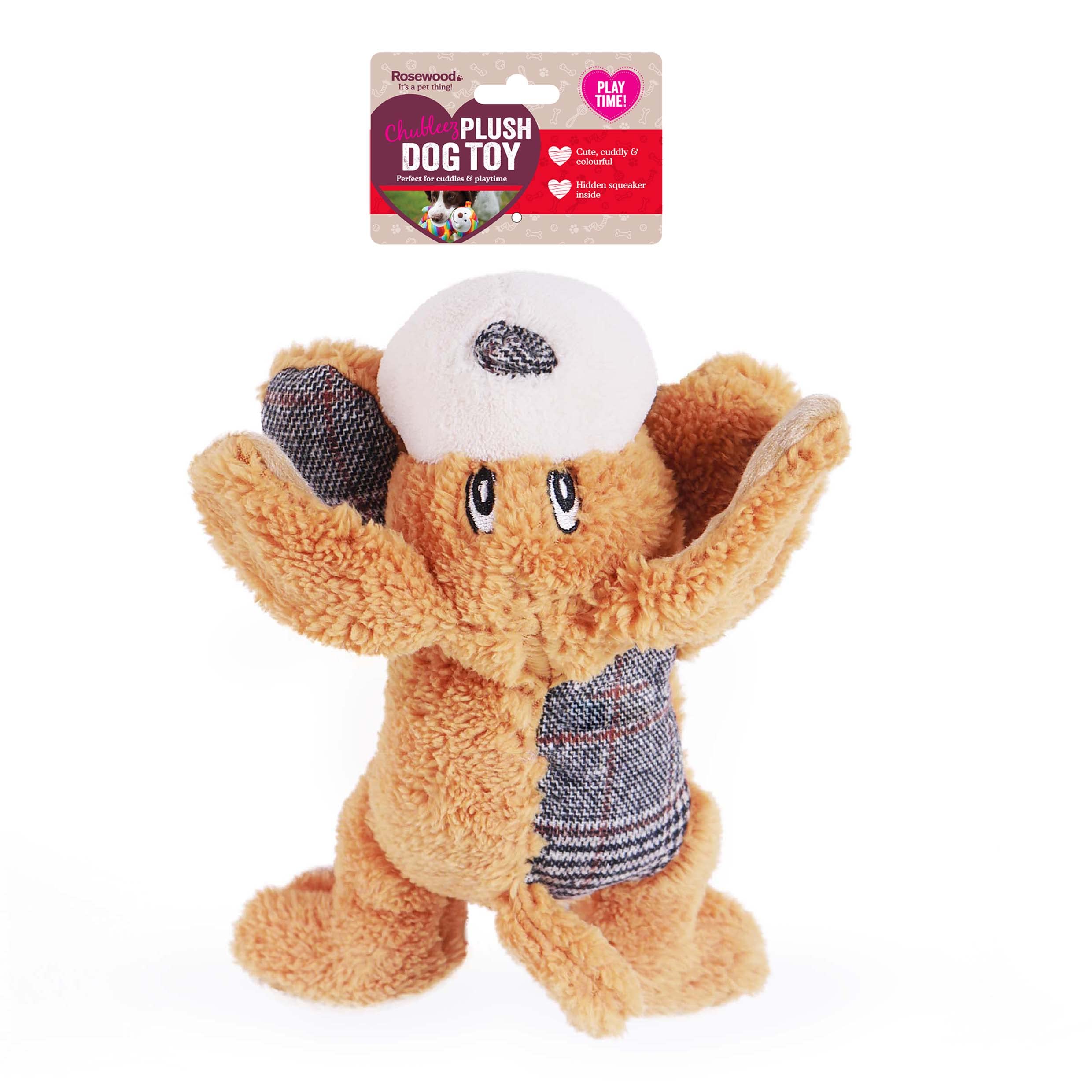 Dylan Dog Plush Toy for Dogs - Soft & Cute Stuffed Animal Chew Toy for Puppies, Small & Medium Breeds - Perfect for Playtime, Training & Cuddling