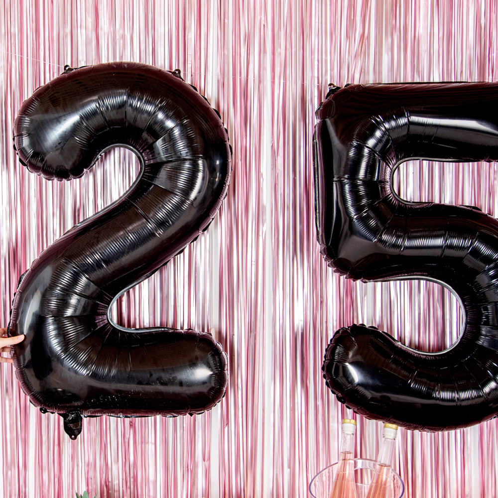 Balloonify Black Mylar Number 2 Balloon - 40 Inch Large Foil Balloon for Birthday Parties, Anniversaries & Celebrations (1 Count Box)