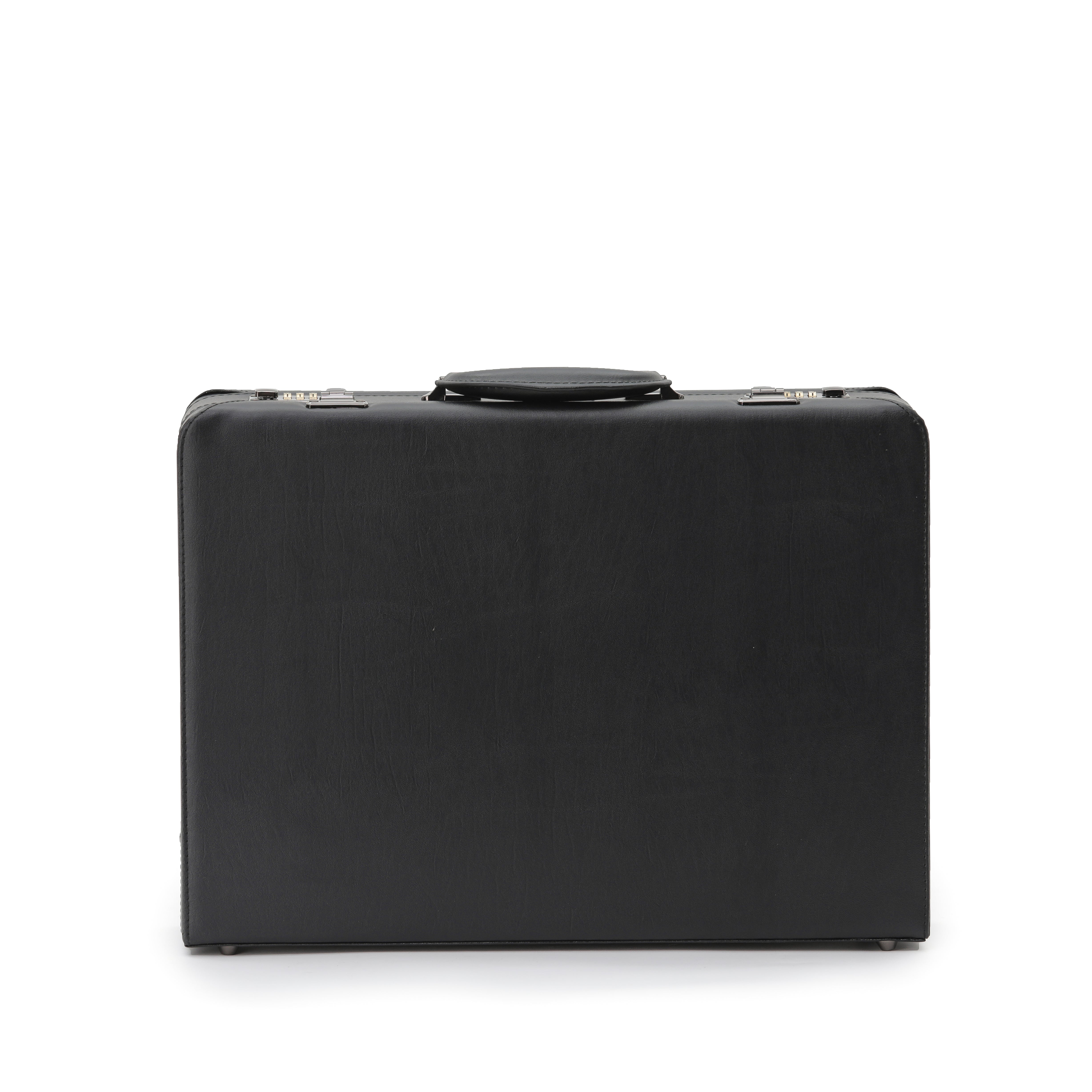 Tosca TCA2605 Professional Leather Attache Briefcase for Business - Black | Stylish & Durable Office Work Bag for Men & Women | Perfect for Business Meetings, Travel & Daily Commute