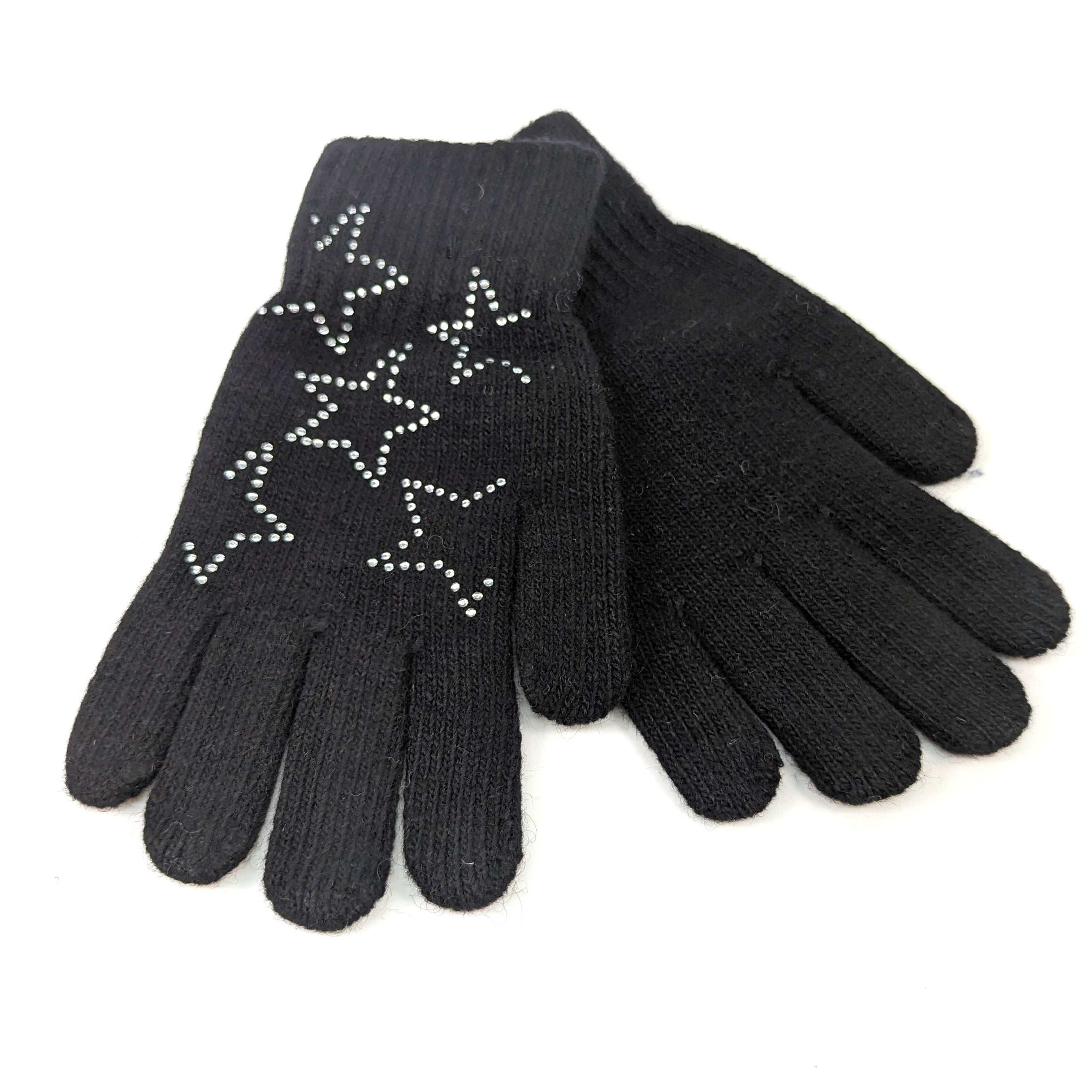 Twinkle Twinkle Gloves - Black Winter Gloves for Women & Men, Touchscreen Compatible, Warm & Stylish Cold Weather Accessories for Outdoor Activities, Driving, and Daily Use
