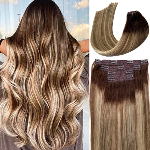 Walnut Brown to Ash Brown with Blonde Highlights