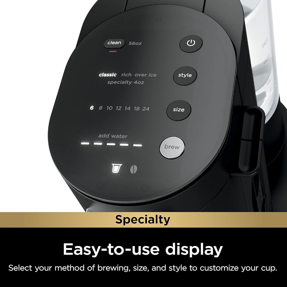 Ninja PB051CCO Single Serve Coffee Maker for Pods & Grounds - Certified Refurbished with Home Essentials Warranty - Perfect for Home, Office & Dorm Use
