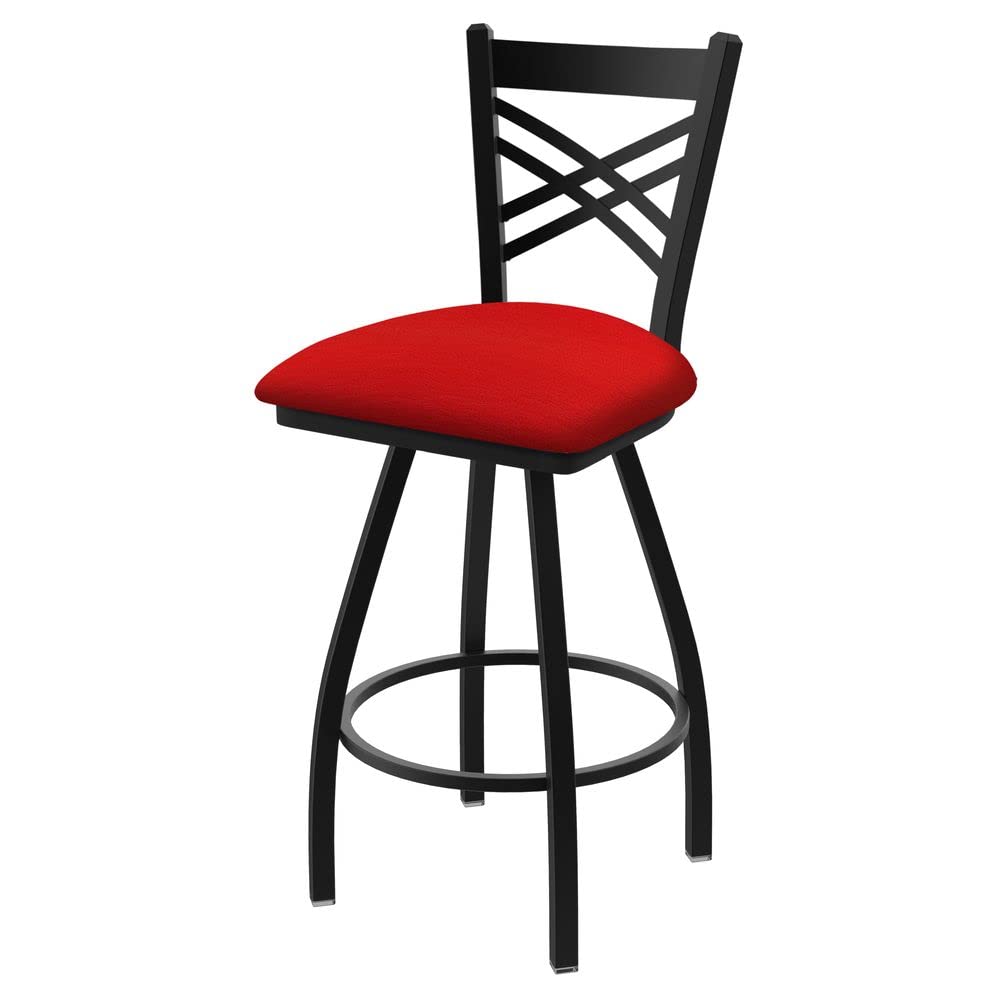 Holland Bar Stool Co. XL 820 Catalina Swivel Bar Stool in Canter Red - Adjustable Height Counter Stool for Kitchen Island, Bar, or Dining Room