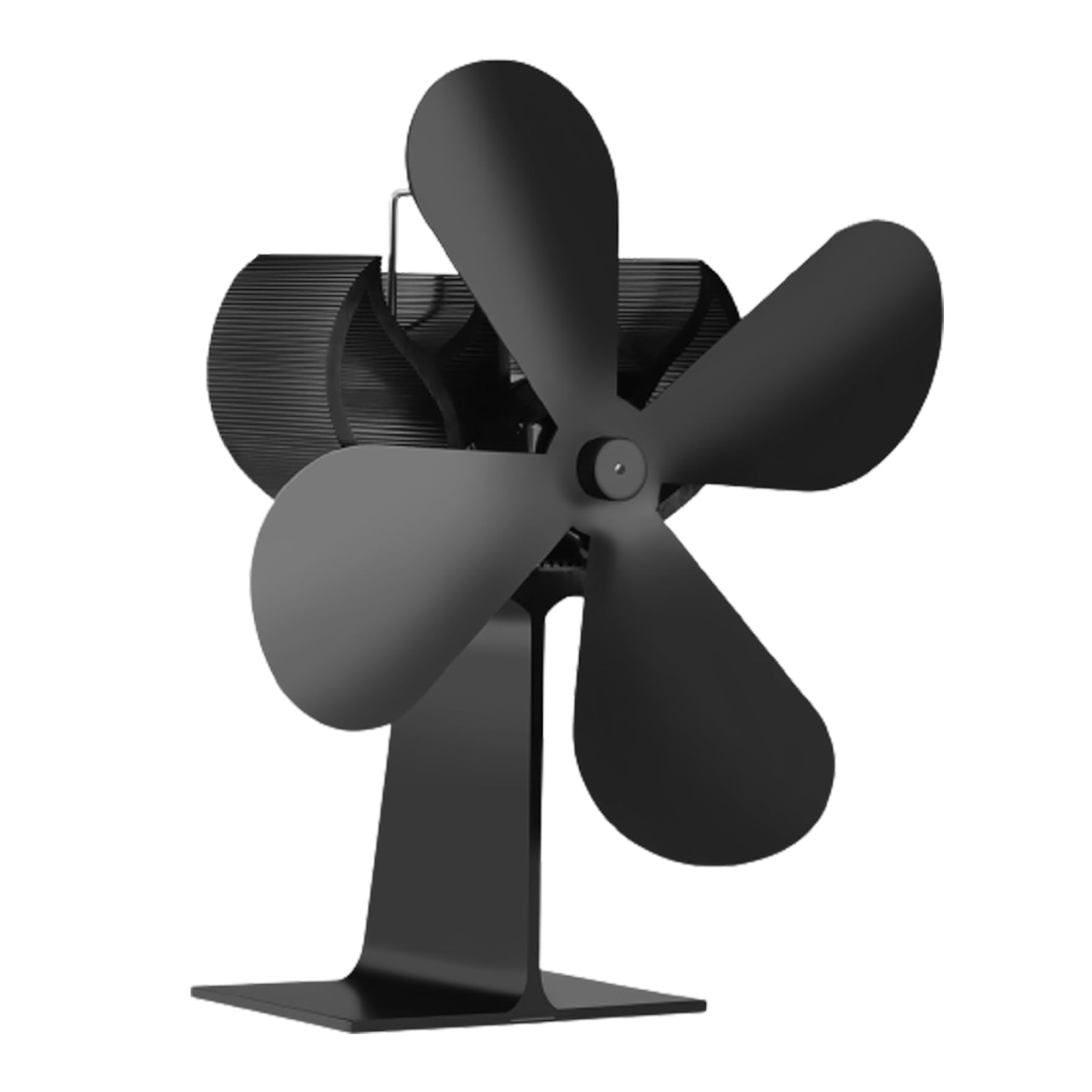 **4-Leaf Heat Powered Wood Stove Fan - 370CFM 1360RPM Silent Energy-Saving Fireplace Blower for Log Burners & Stoves - Perfect for Home Heating & Eco-Friendly Fireplace Circulation**