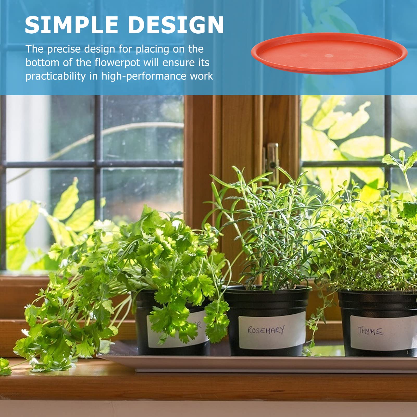 Hemoton 10-Pack Oval Plastic Plant Saucers - Water Trays for Flower Pots, Gardening Supplies, Indoor/Outdoor Use - Perfect for Drainage Protection on Decks, Patios & Windowsills